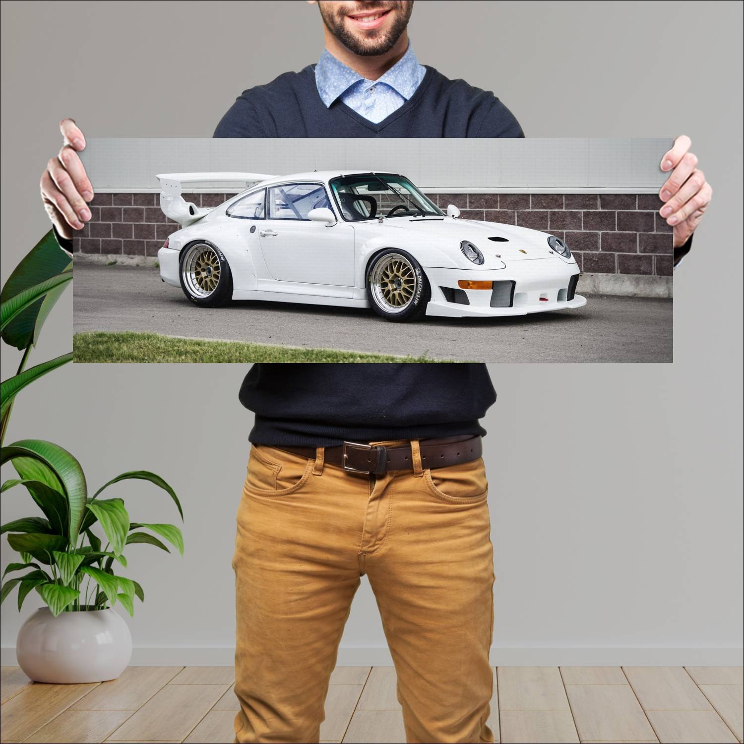 Cuadro grande 30x80cm 1996 porsche 911 gt2 evo 587 306 Porsche