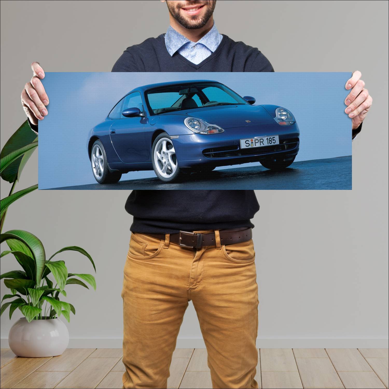 Cuadro grande 30x80cm 1997 porsche 911 carrera 497 313 Porsche