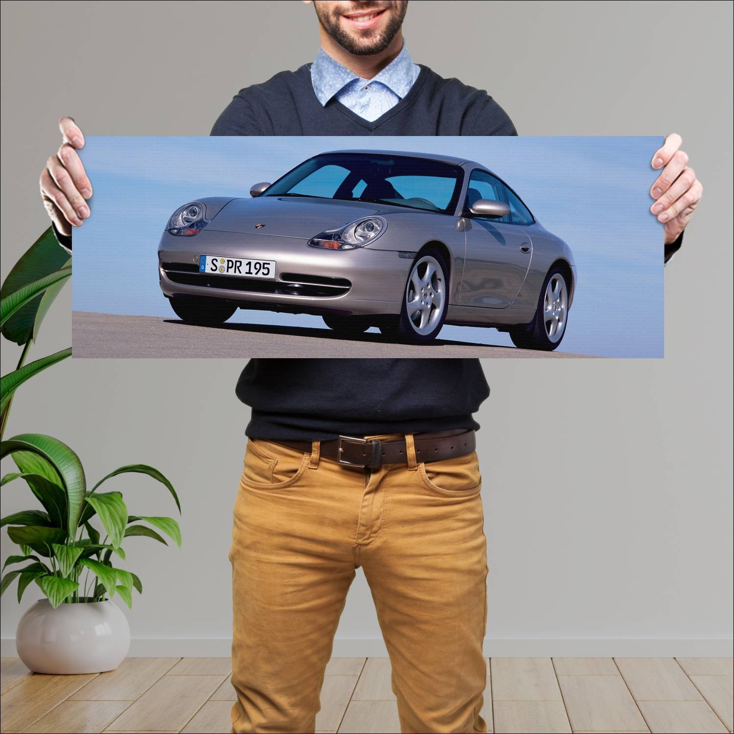 Cuadro grande 30x80cm 1997 porsche 911 carrera 497 314 Porsche