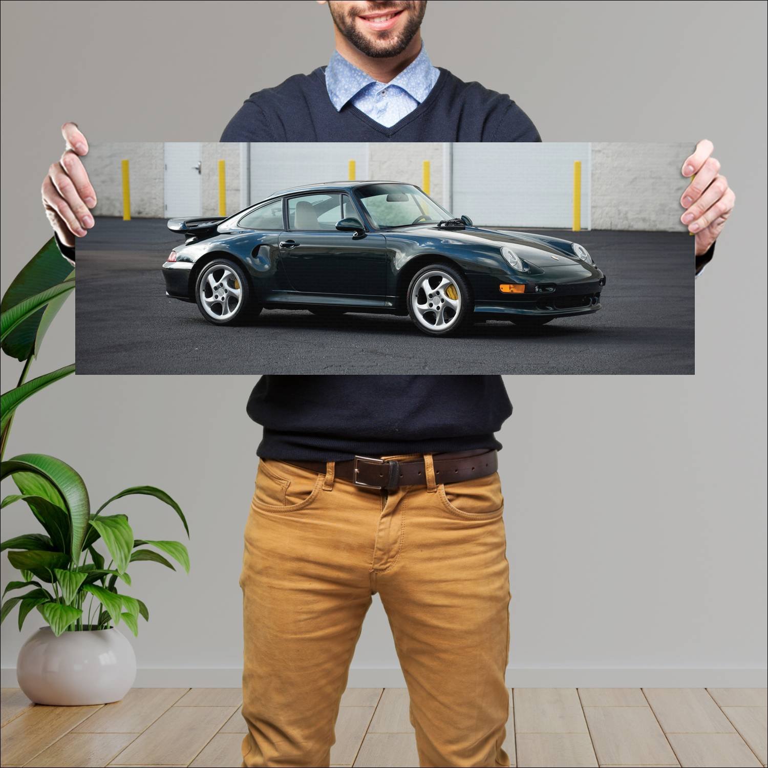 Cuadro grande 30x80cm 1997 porsche 911 turbo s us 320 Porsche