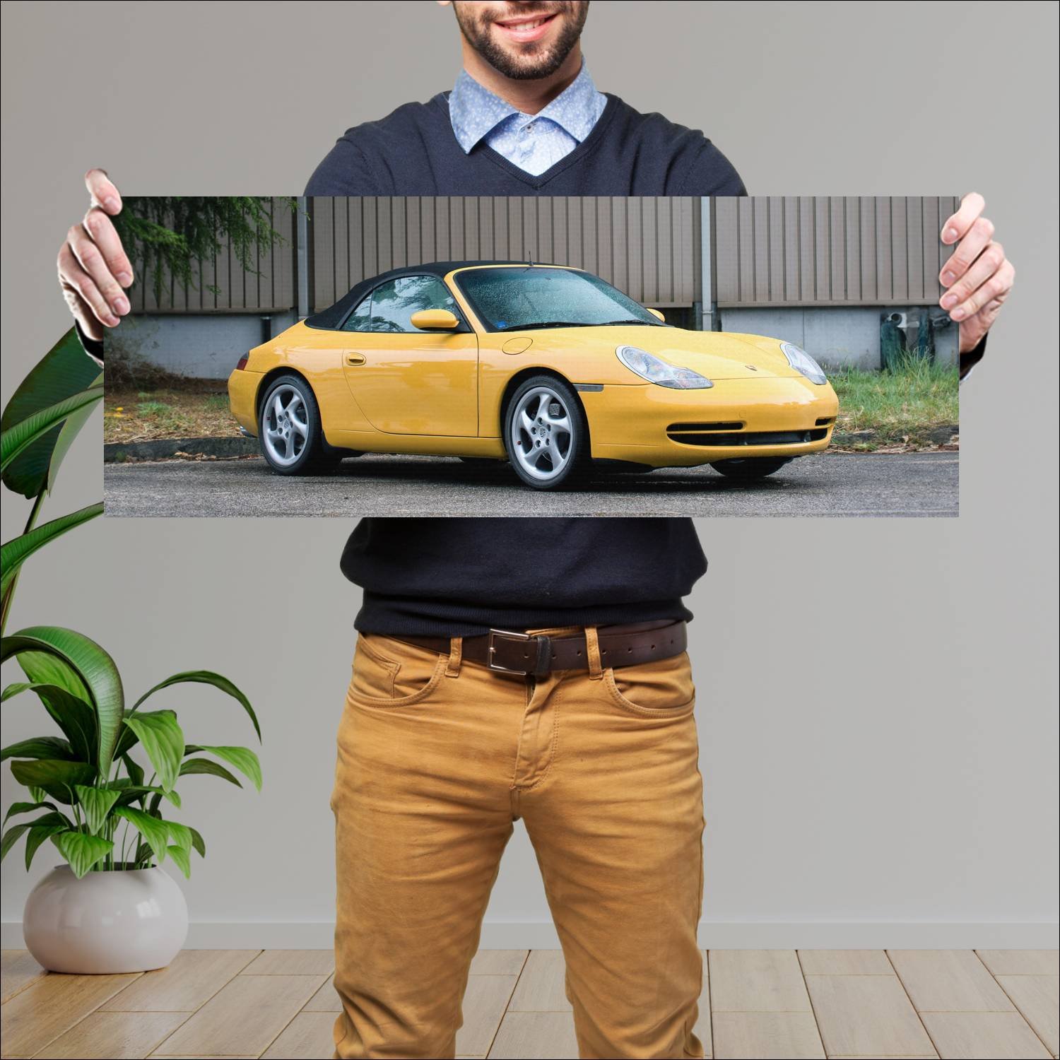 Cuadro grande 30x80cm 1998 porsche 911 carrera cab 325 Porsche