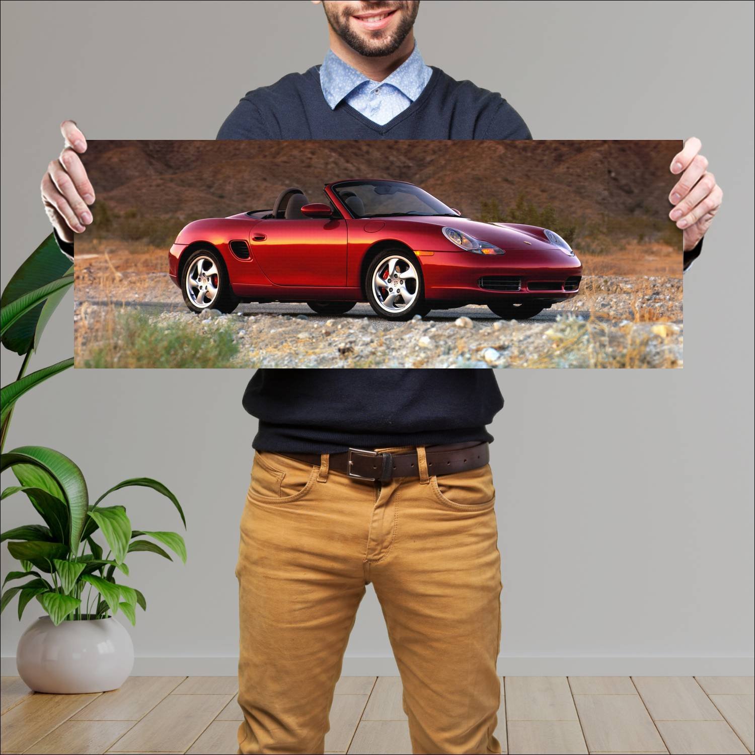 Cuadro grande 30x80cm 2000 porsche boxster s us 49 344 Porsche
