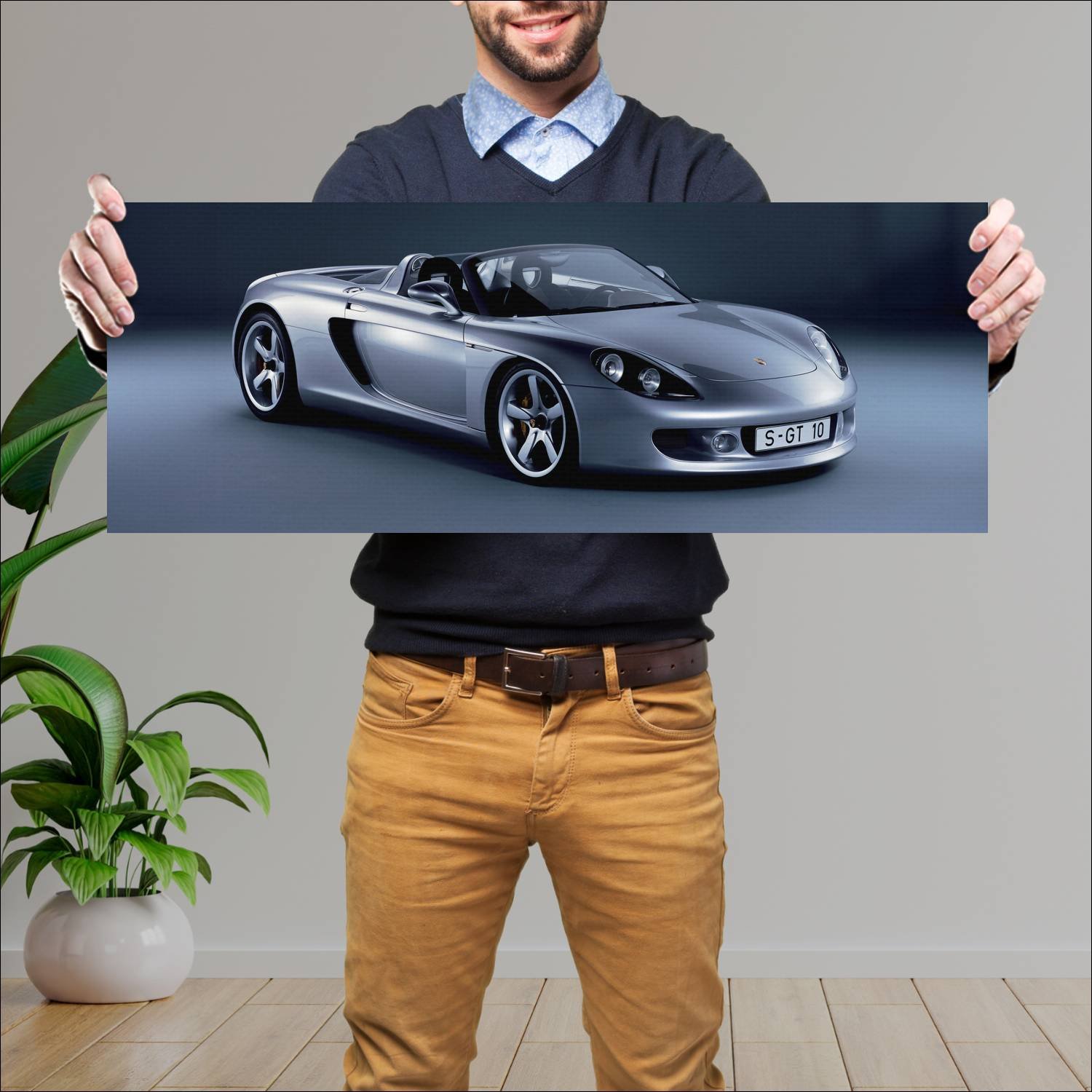 Cuadro grande 30x80cm 2000 porsche carrera gt conc 346 Porsche