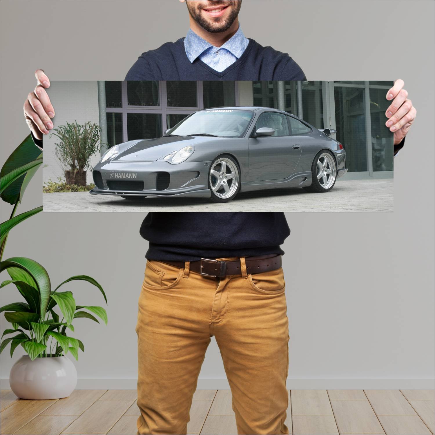 Cuadro grande 30x80cm 2001 porsche 911 carrera by 351 Porsche