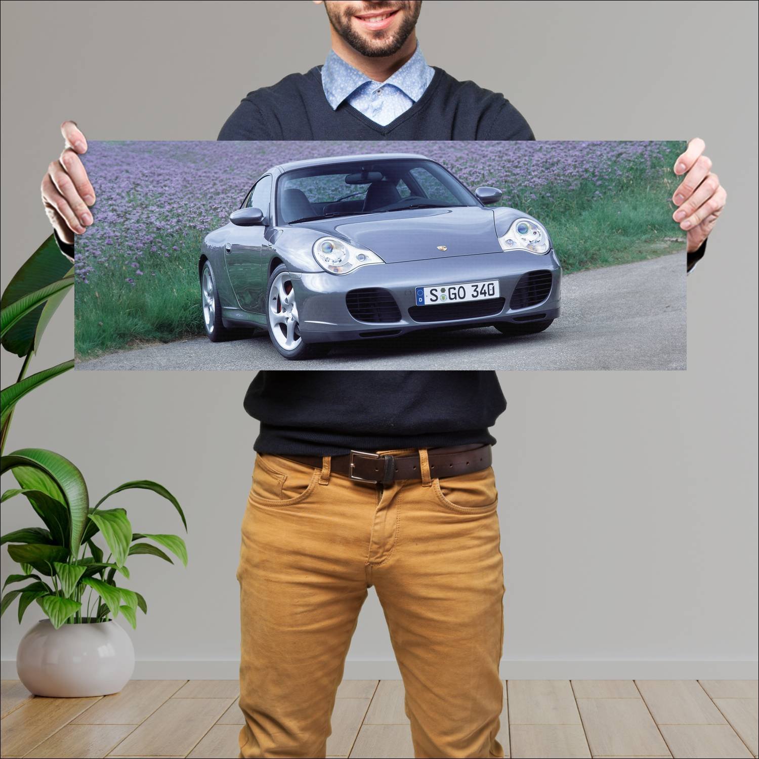 Cuadro grande 30x80cm 2001 porsche 911 carrera s 4 358 Porsche