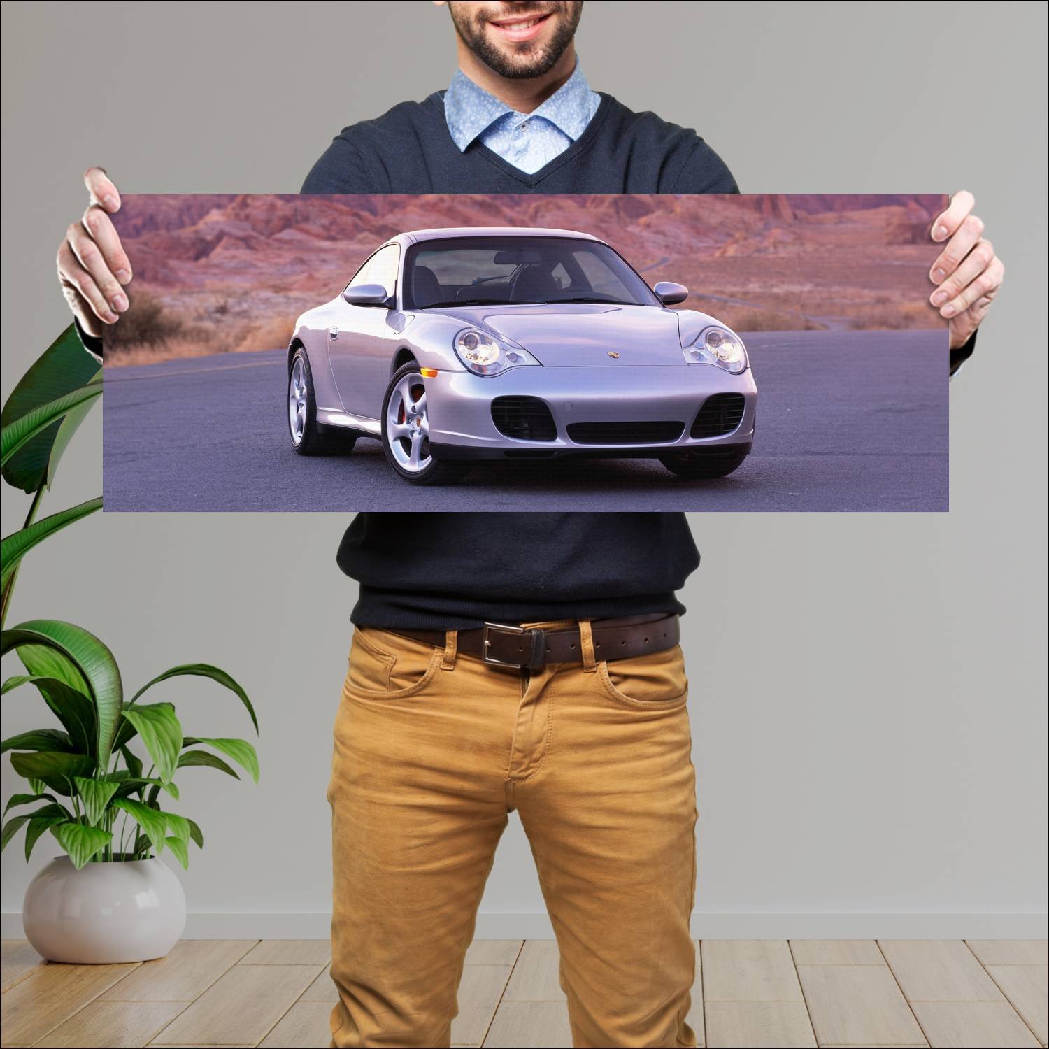 Cuadro grande 30x80cm 2001 porsche 911 carrera s u 359 Porsche