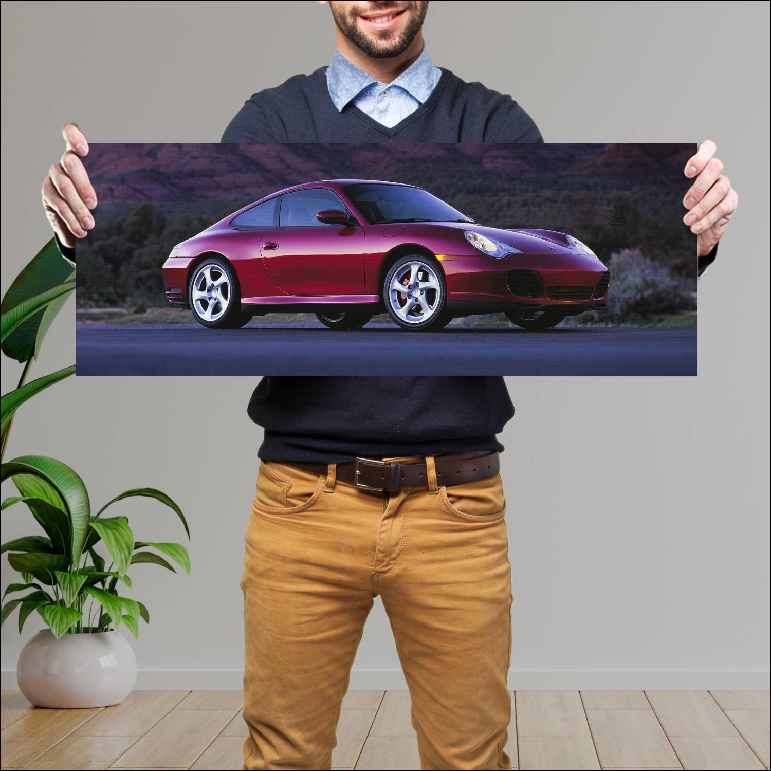 Cuadro grande 30x80cm 2001 porsche 911 carrera s u 360 Porsche