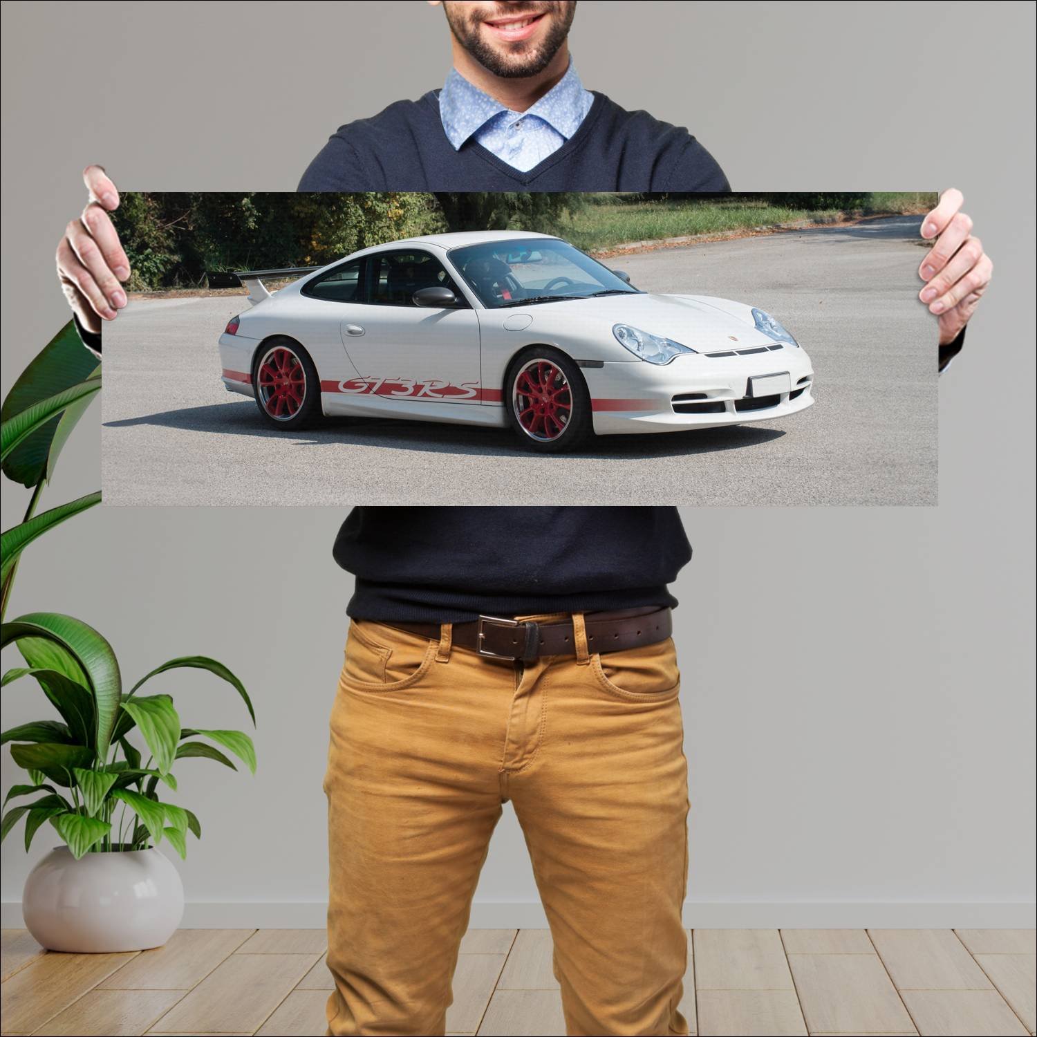 Cuadro grande 30x80cm 2003 porsche 911 gt3 rs Porsche