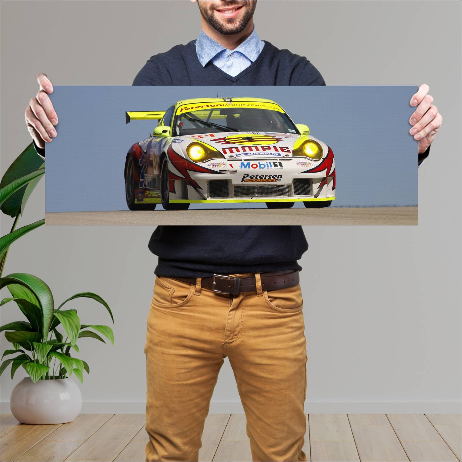 Cuadro grande 30x80cm 2003 porsche 911 gt3 rsr 496 379 Porsche
