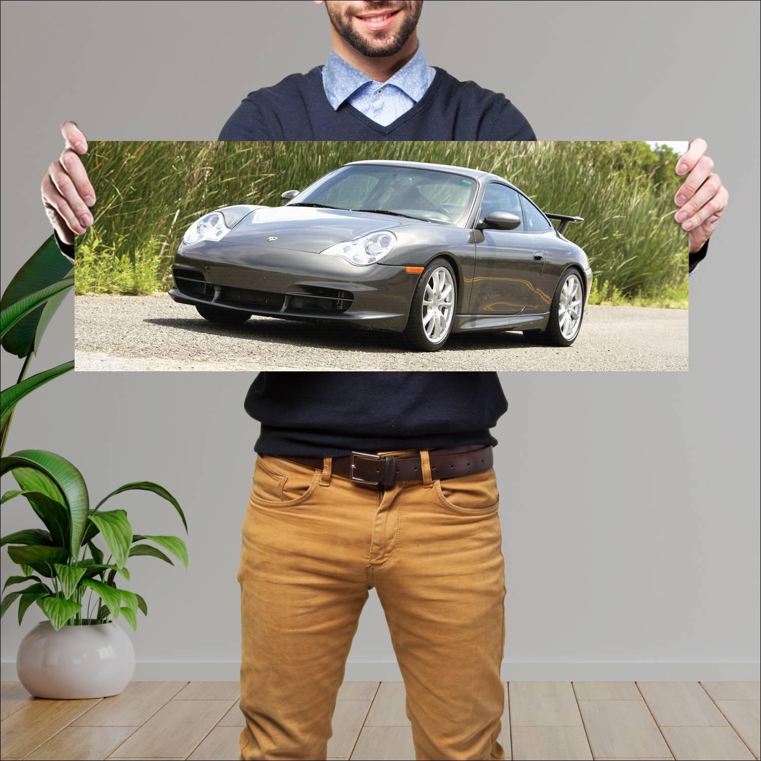 Cuadro grande 30x80cm 2003 porsche 911 gt3 us Porsche