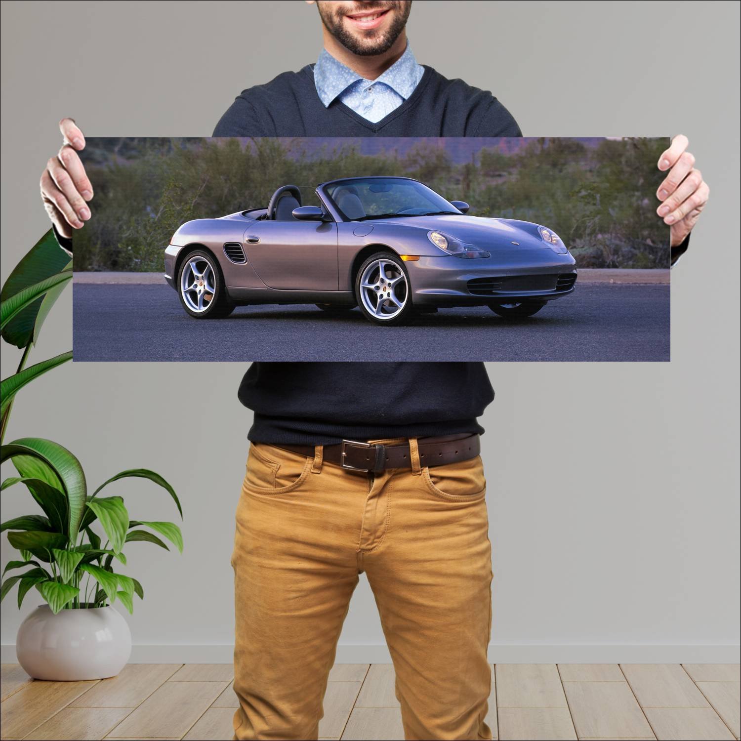 Cuadro grande 30x80cm 2003 porsche boxster us Porsche