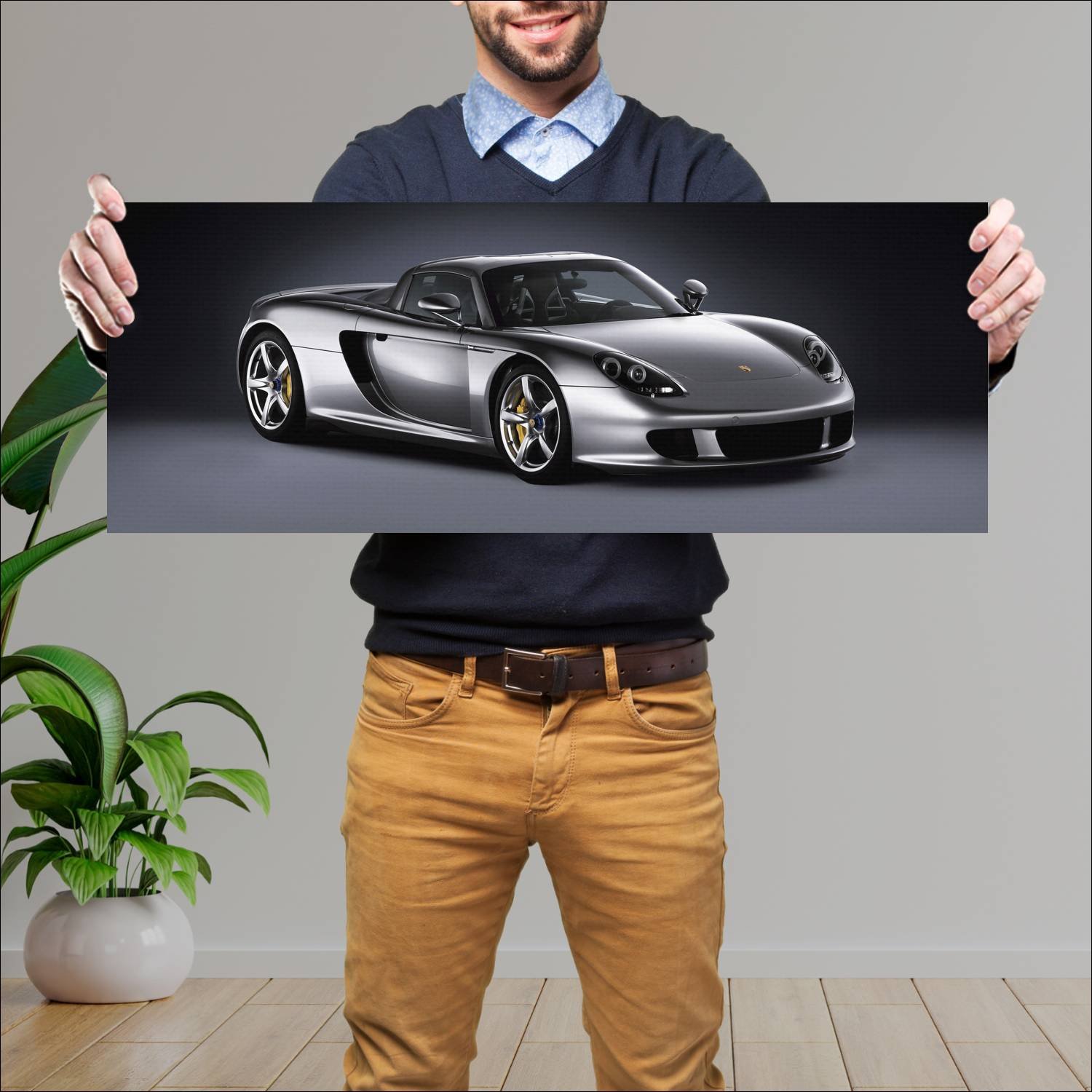 Cuadro grande 30x80cm 2003 porsche carrera gt Porsche