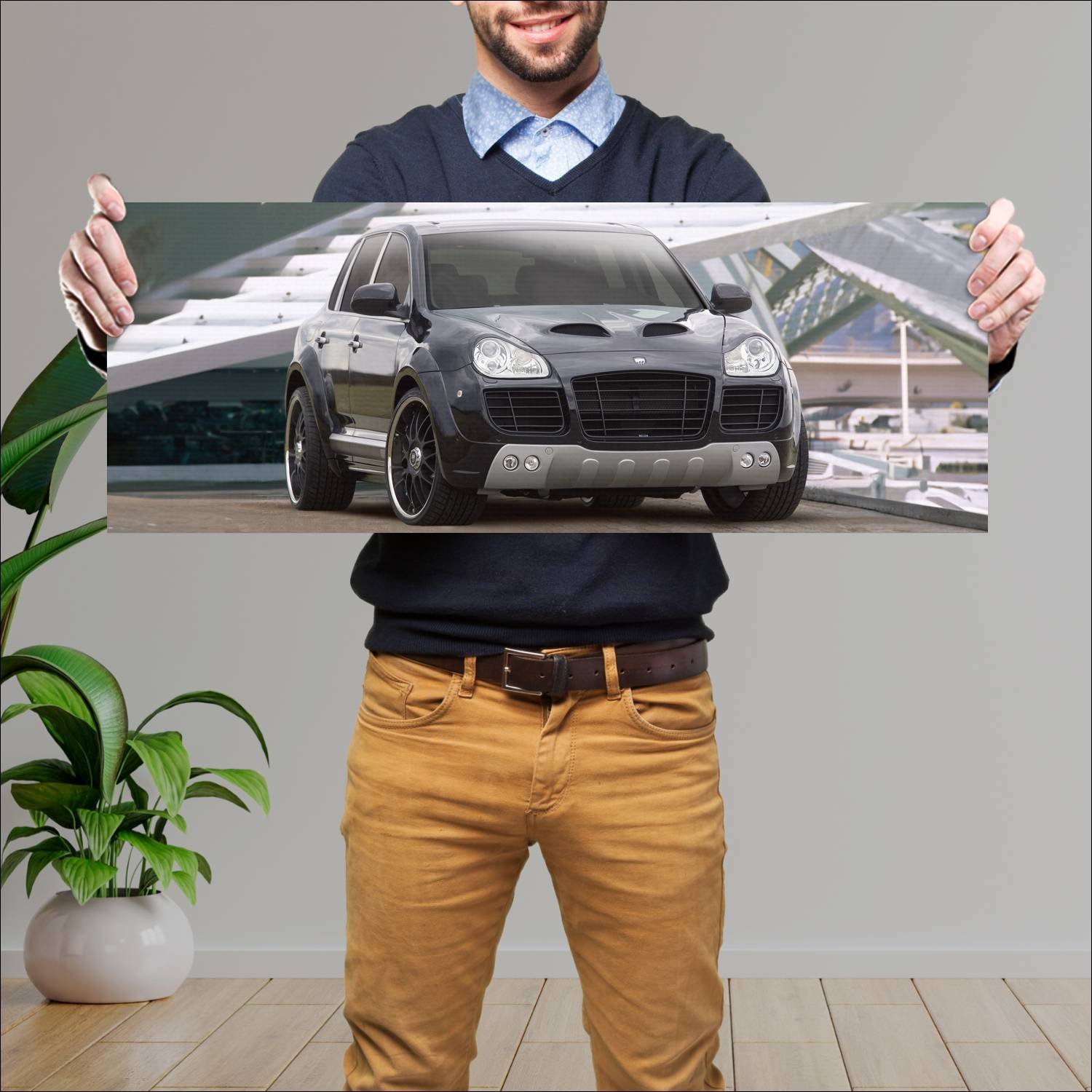 Cuadro grande 30x80cm 2006 lumma clr 400 gt auto 443 Porsche