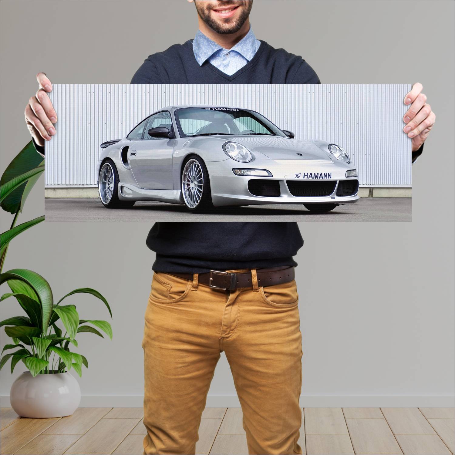 Cuadro grande 30x80cm 2006 porsche 911 carrera s b 444 Porsche