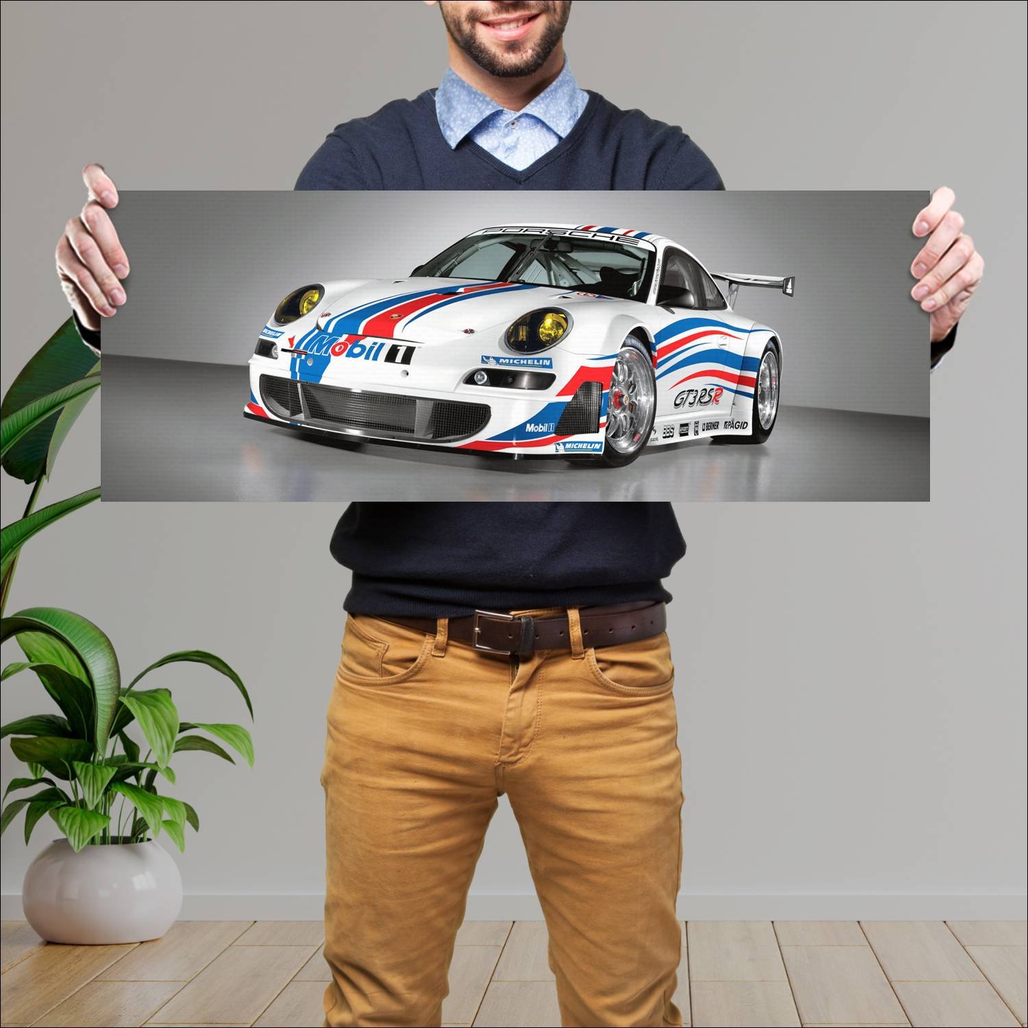 Cuadro grande 30x80cm 2006 porsche 911 gt3 rsr 494 447 Porsche
