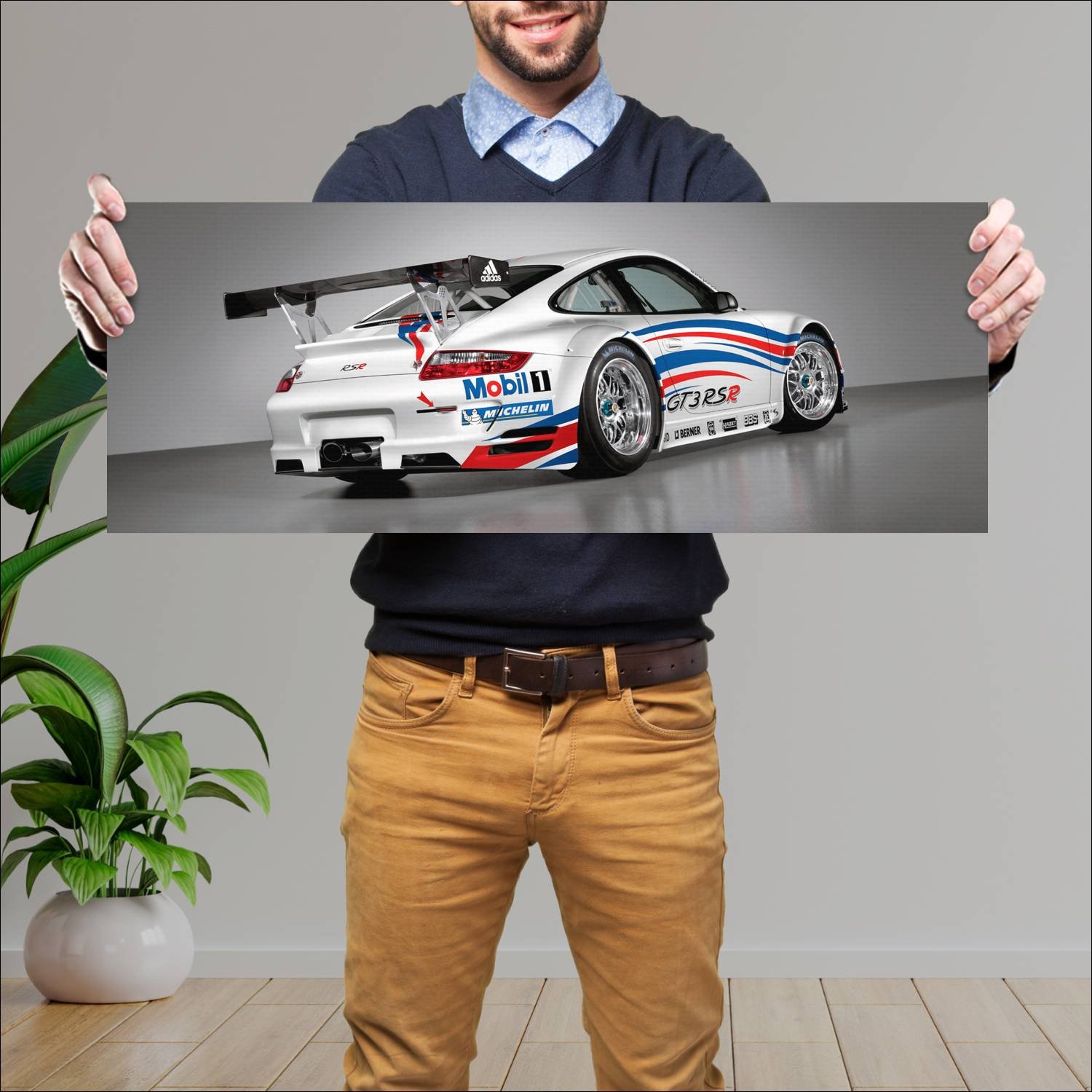 Cuadro grande 30x80cm 2006 porsche 911 gt3 rsr 494 448 Porsche
