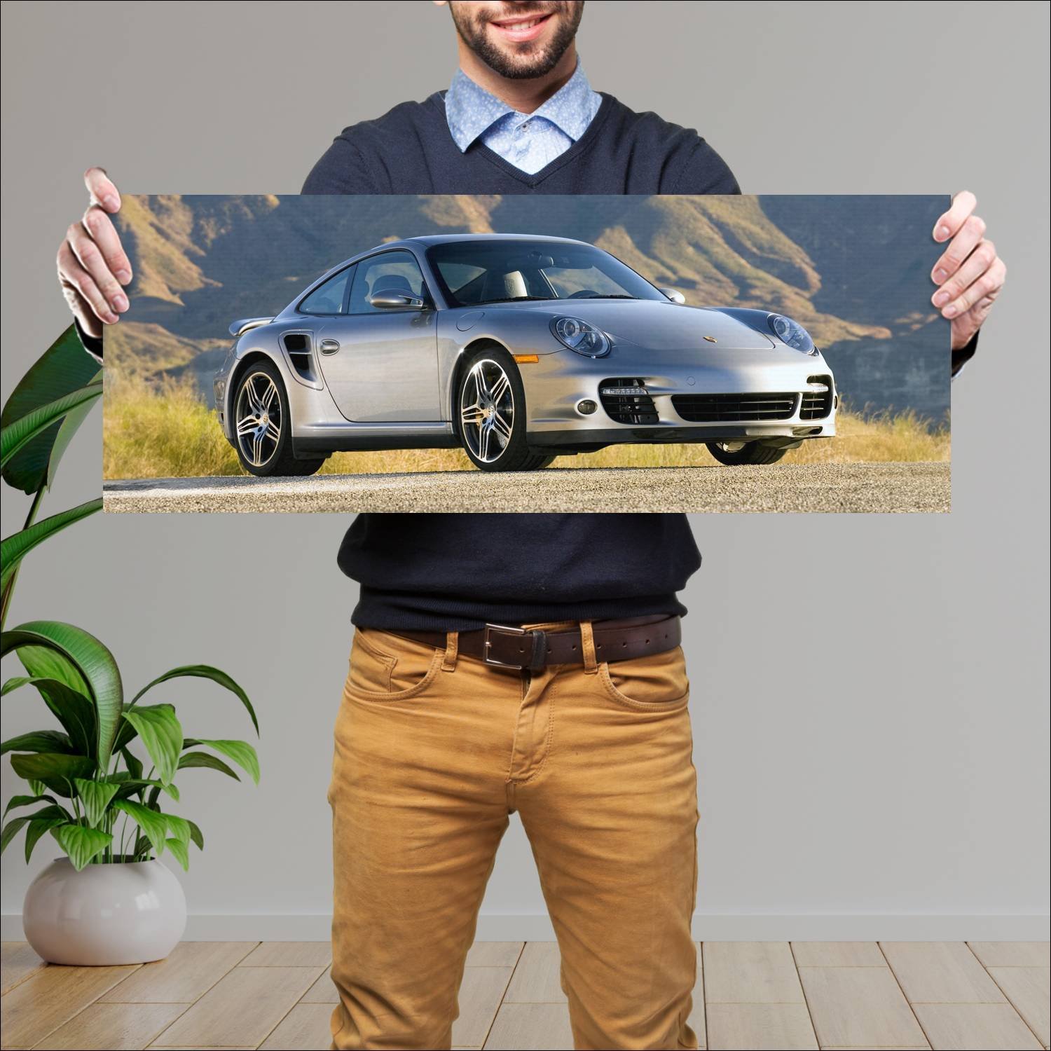 Cuadro grande 30x80cm 2006 porsche 911 turbo us 49 456 Porsche