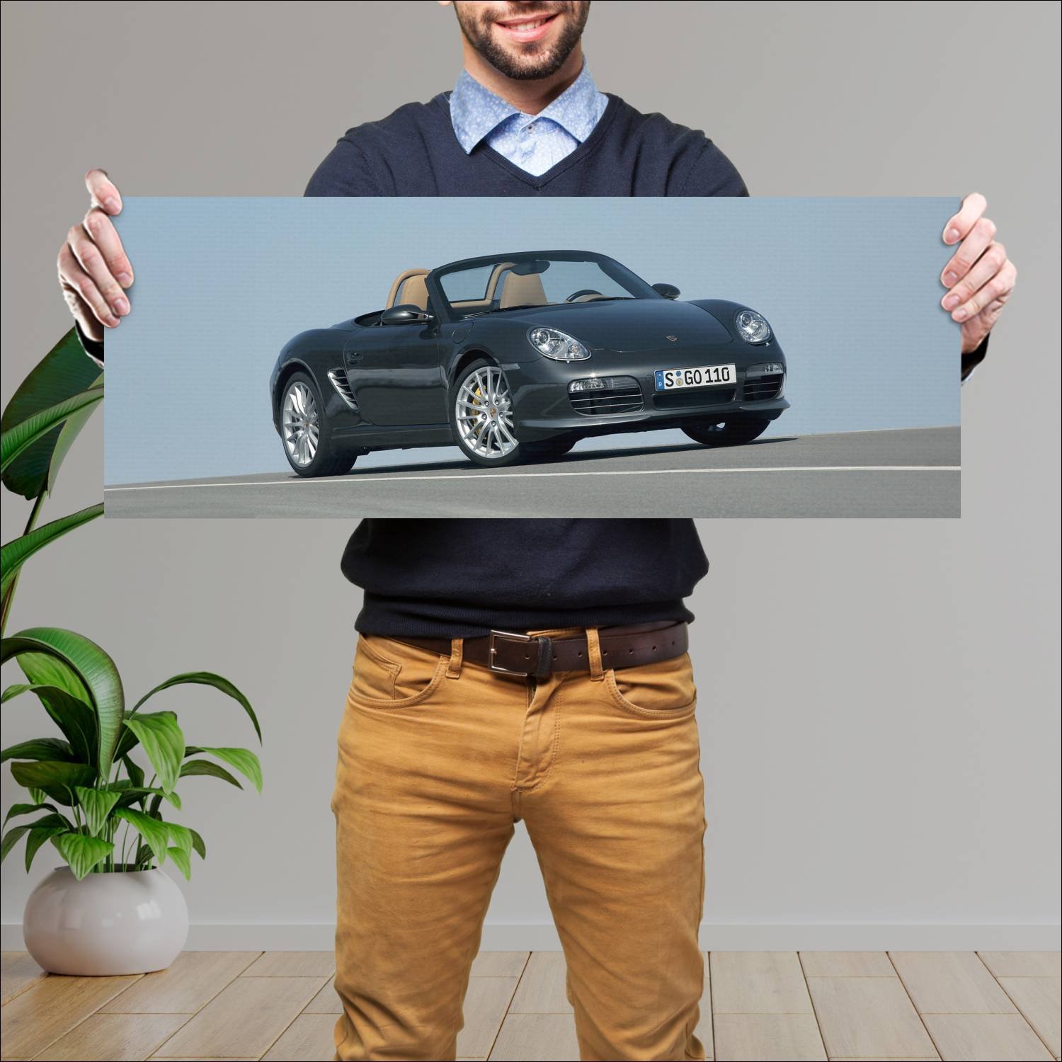 Cuadro grande 30x80cm 2006 porsche boxster s sport 459 Porsche