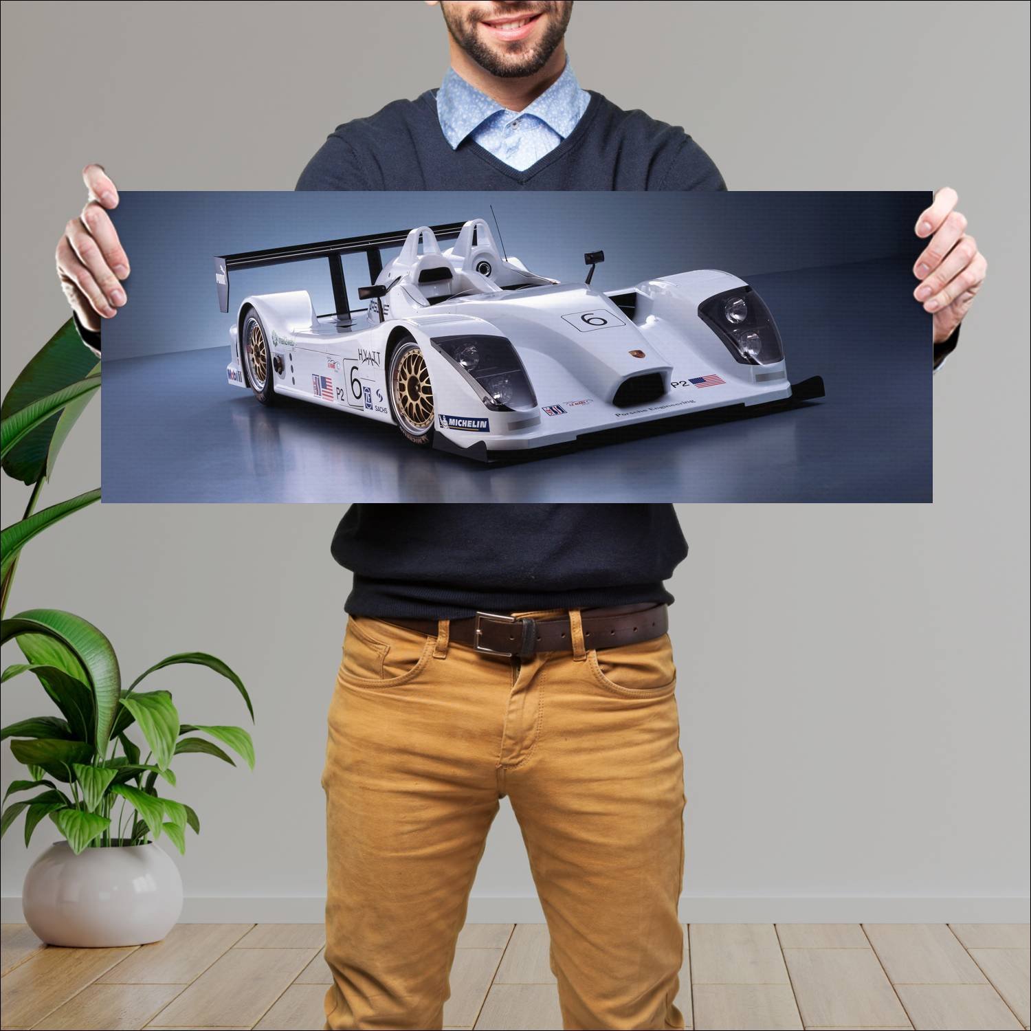 Cuadro grande 30x80cm 2006 porsche rs spyder auto 466 Porsche