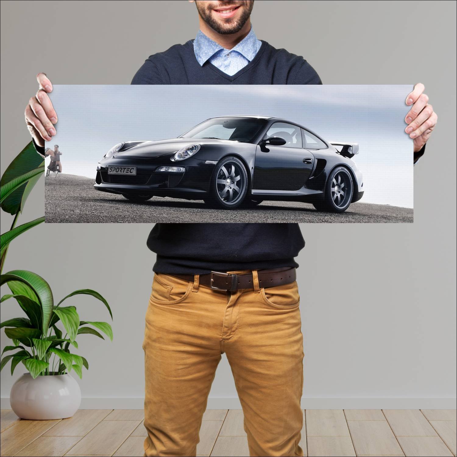 Cuadro grande 30x80cm 2006 sportec spr1 based on 9 472 Porsche