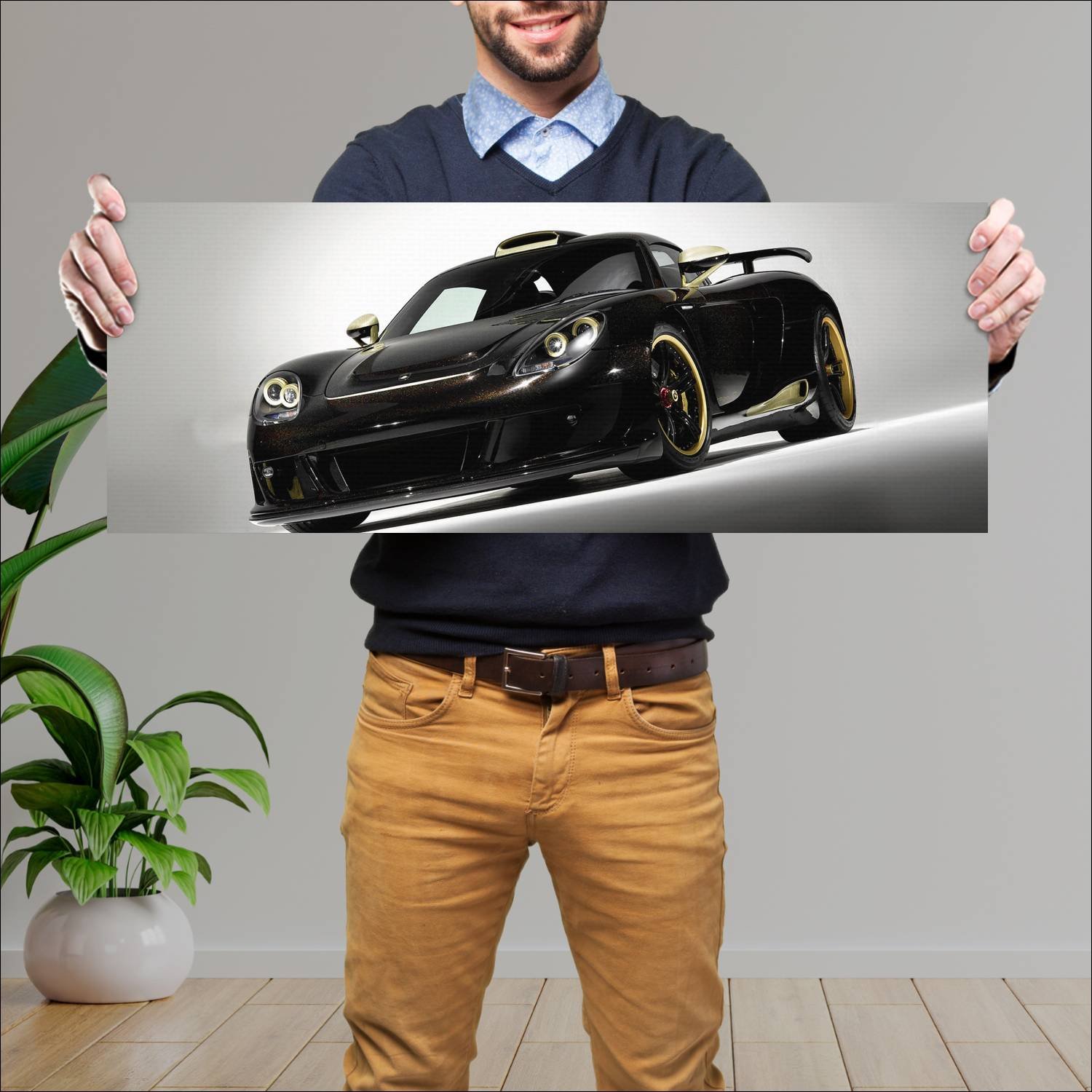 Cuadro grande 30x80cm 2007 gemballa mirage gt Porsche