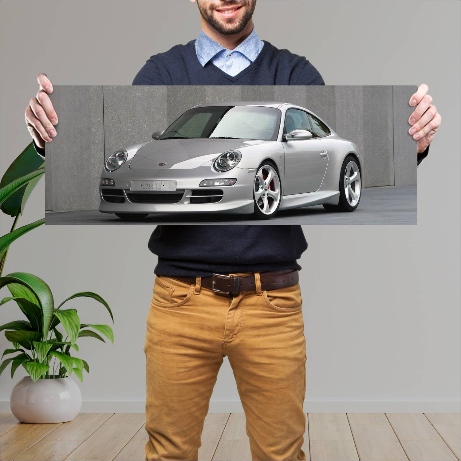 Cuadro grande 30x80cm 2007 porsche 911 carrera by 476 Porsche