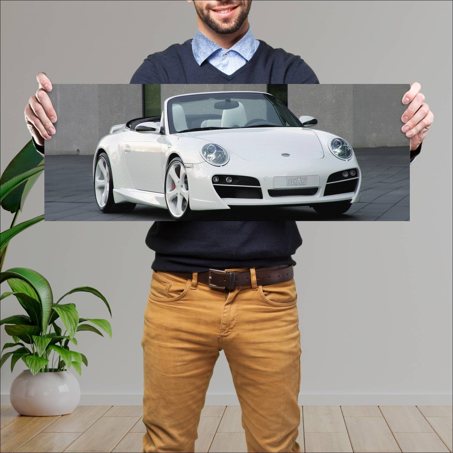 Cuadro grande 30x80cm 2007 porsche 911 carrera s c 478 Porsche