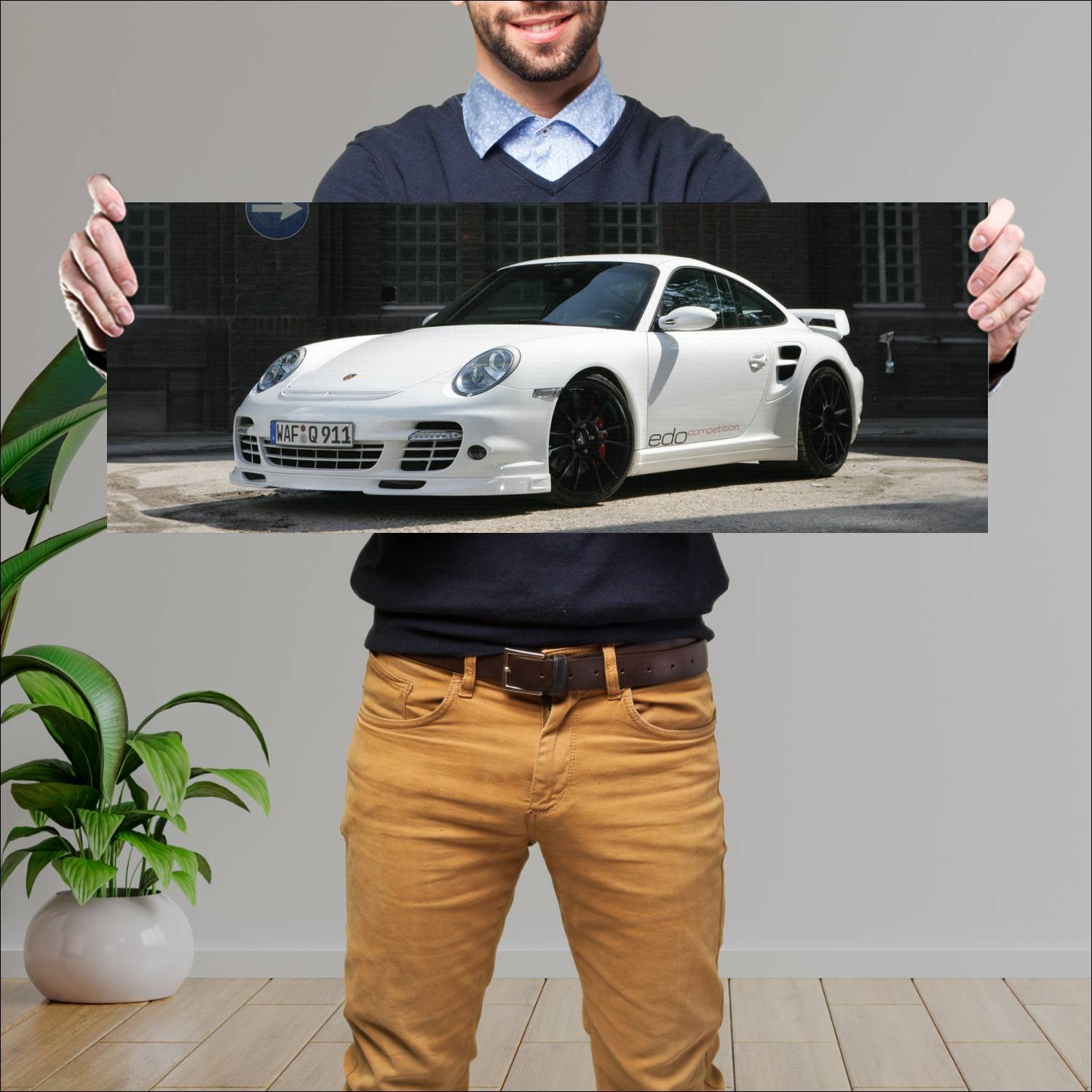 Cuadro grande 30x80cm 2007 porsche 911 turbo by ed 481 Porsche
