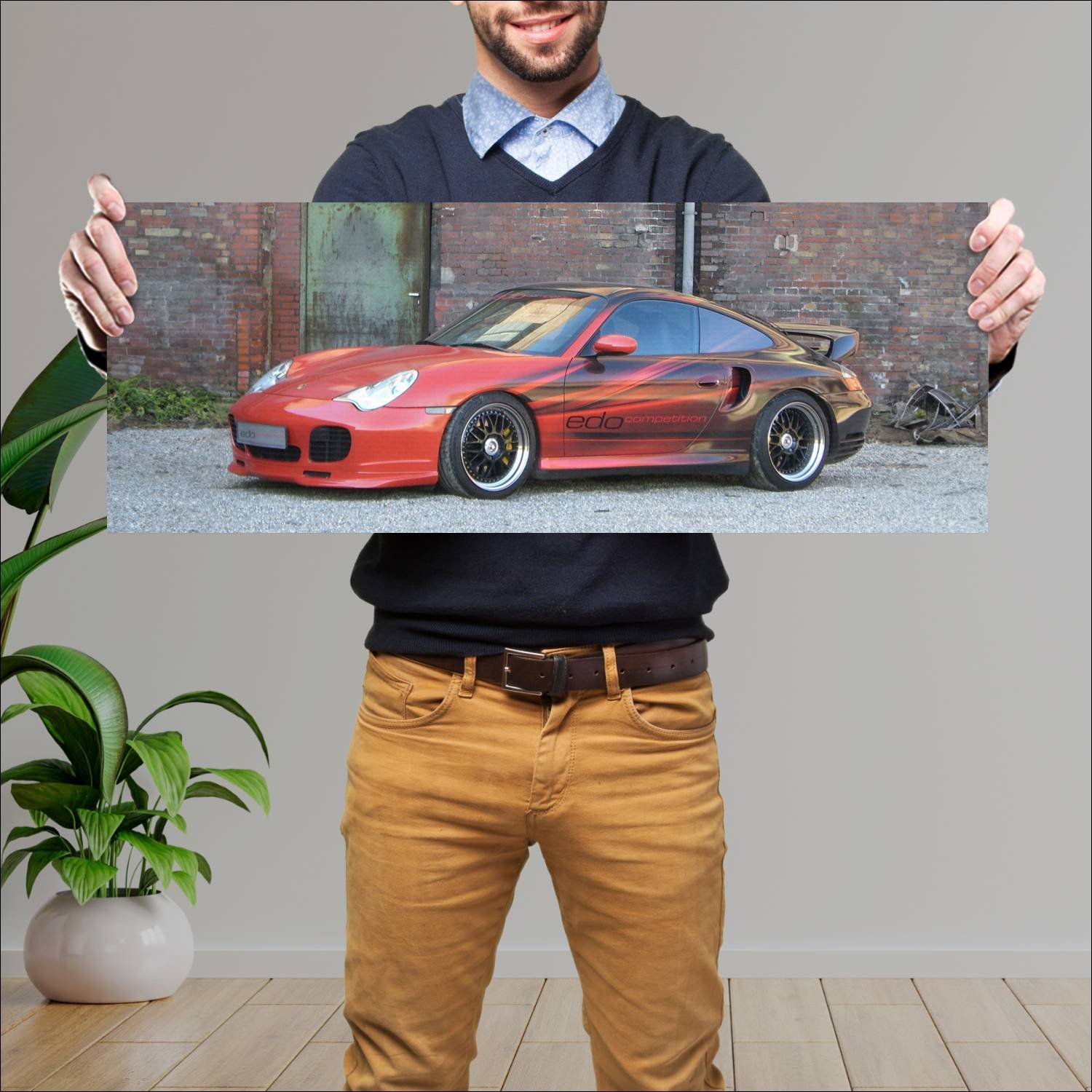 Cuadro grande 30x80cm 2007 porsche 911 turbo by ed 482 Porsche