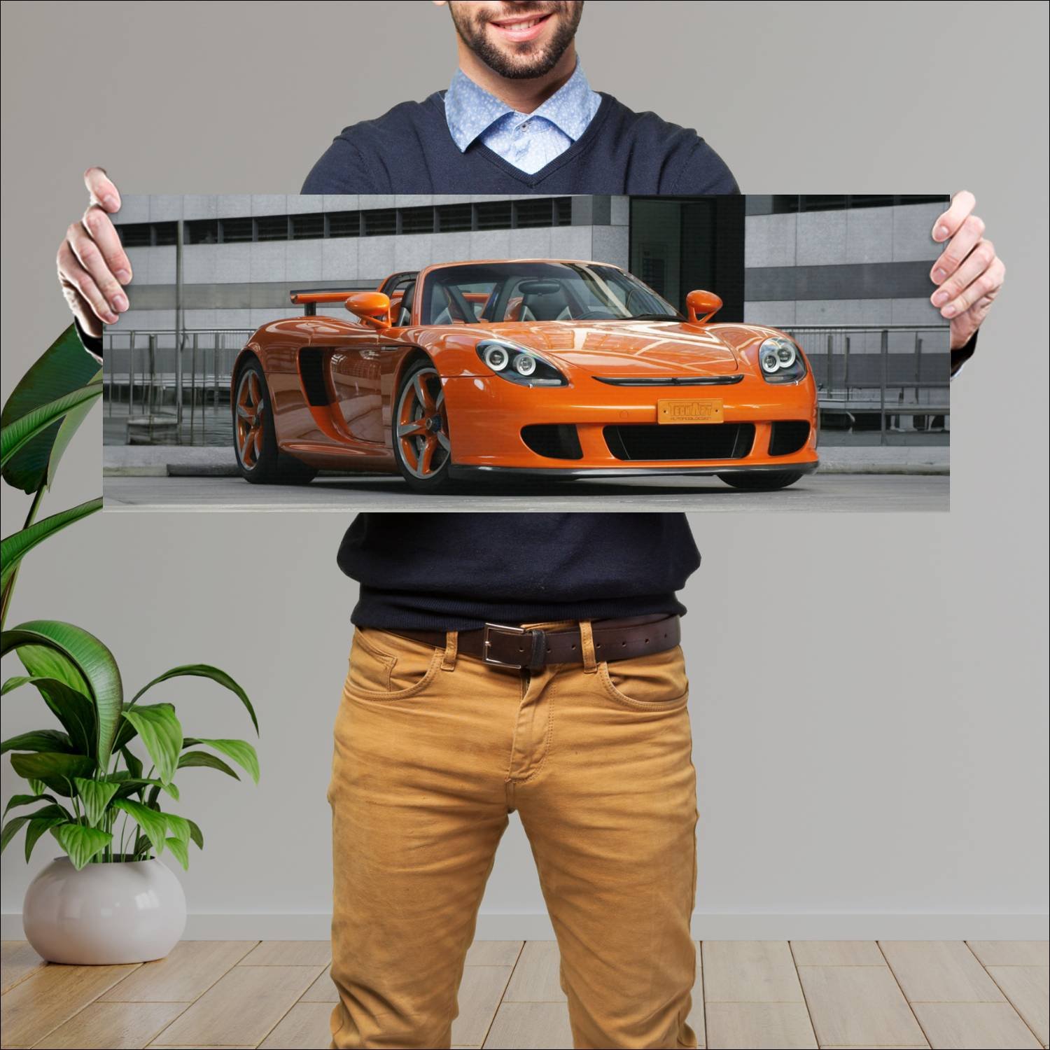 Cuadro grande 30x80cm 2007 porsche carrera gt by t 489 Porsche
