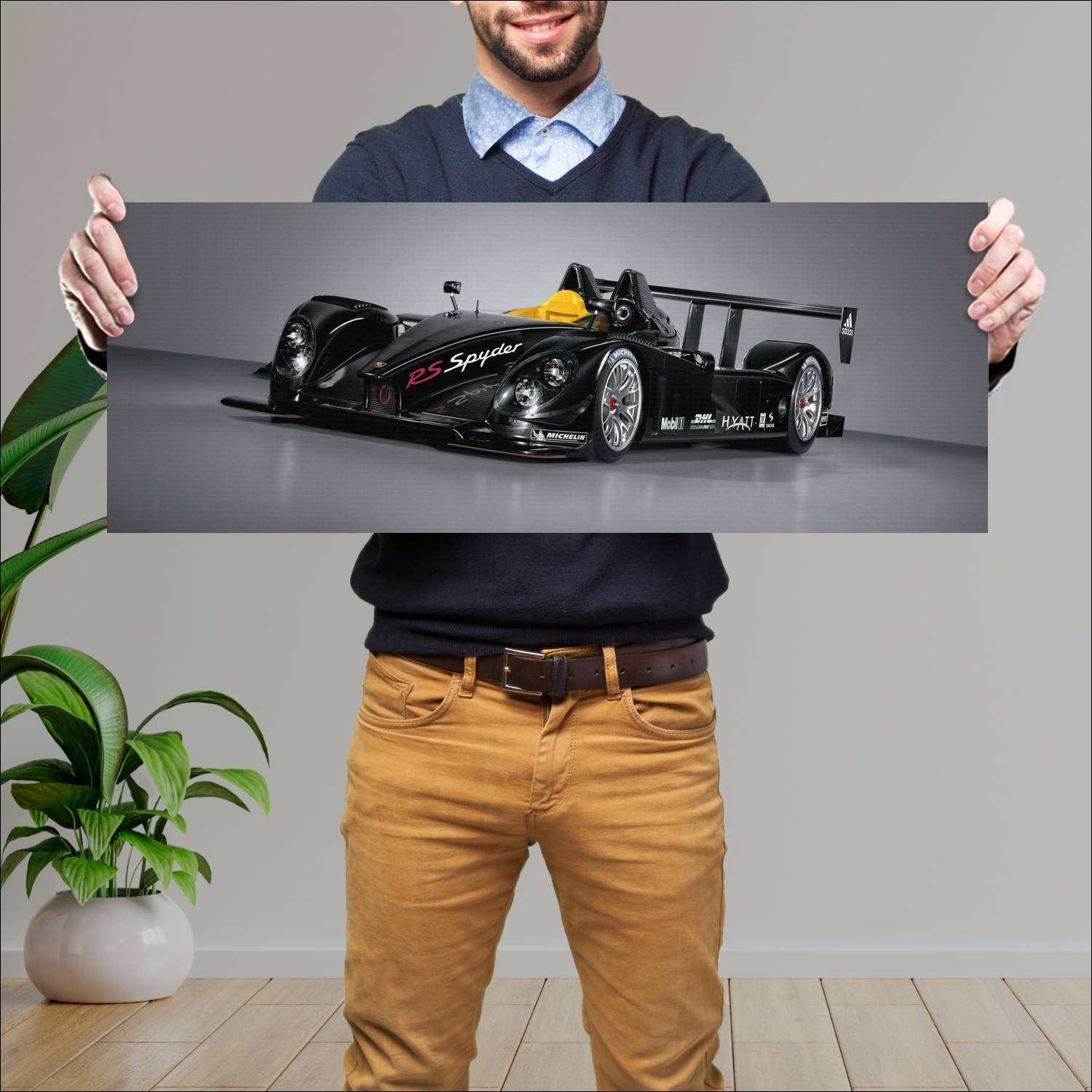 Cuadro grande 30x80cm 2007 porsche rs spyder evo 4 494 Porsche