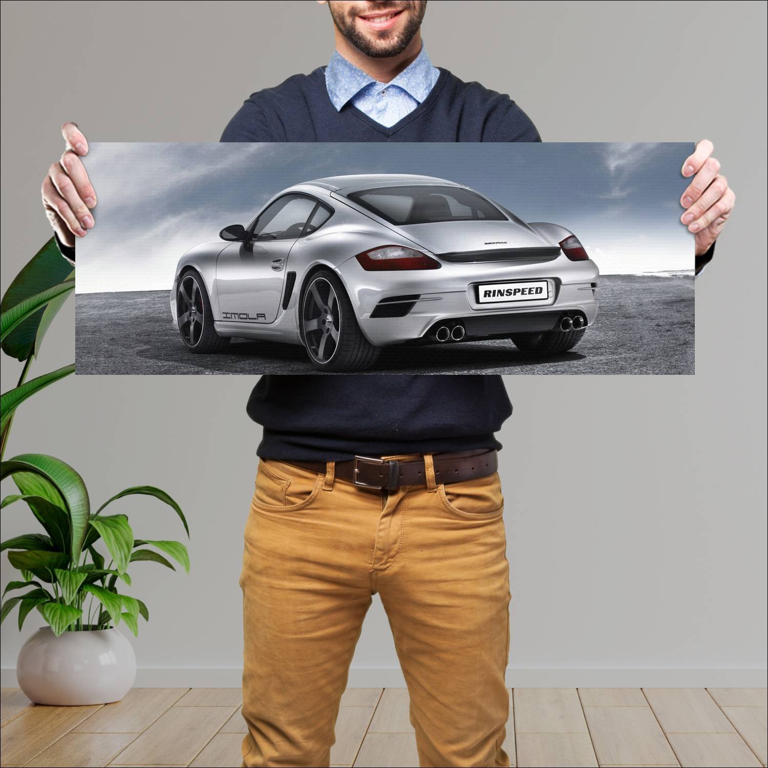 Cuadro grande 30x80cm 2007 rinspeed imola auto 496 Porsche