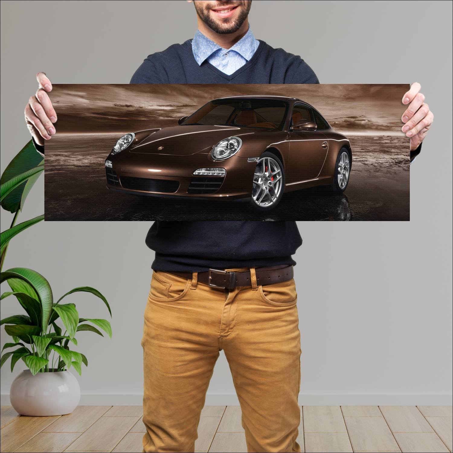 Cuadro grande 30x80cm 2008 porsche 911 carrera s 4 517 Porsche
