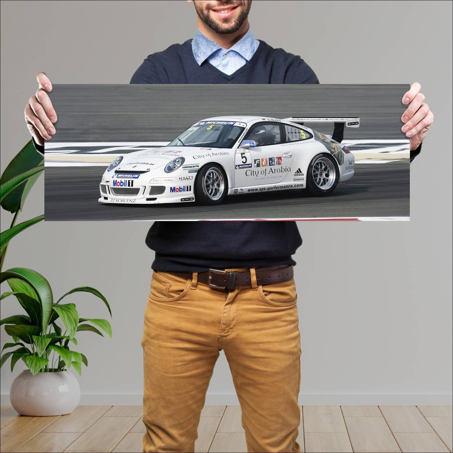 Cuadro grande 30x80cm 2008 porsche 911 gt3 cup s 4 528 Porsche
