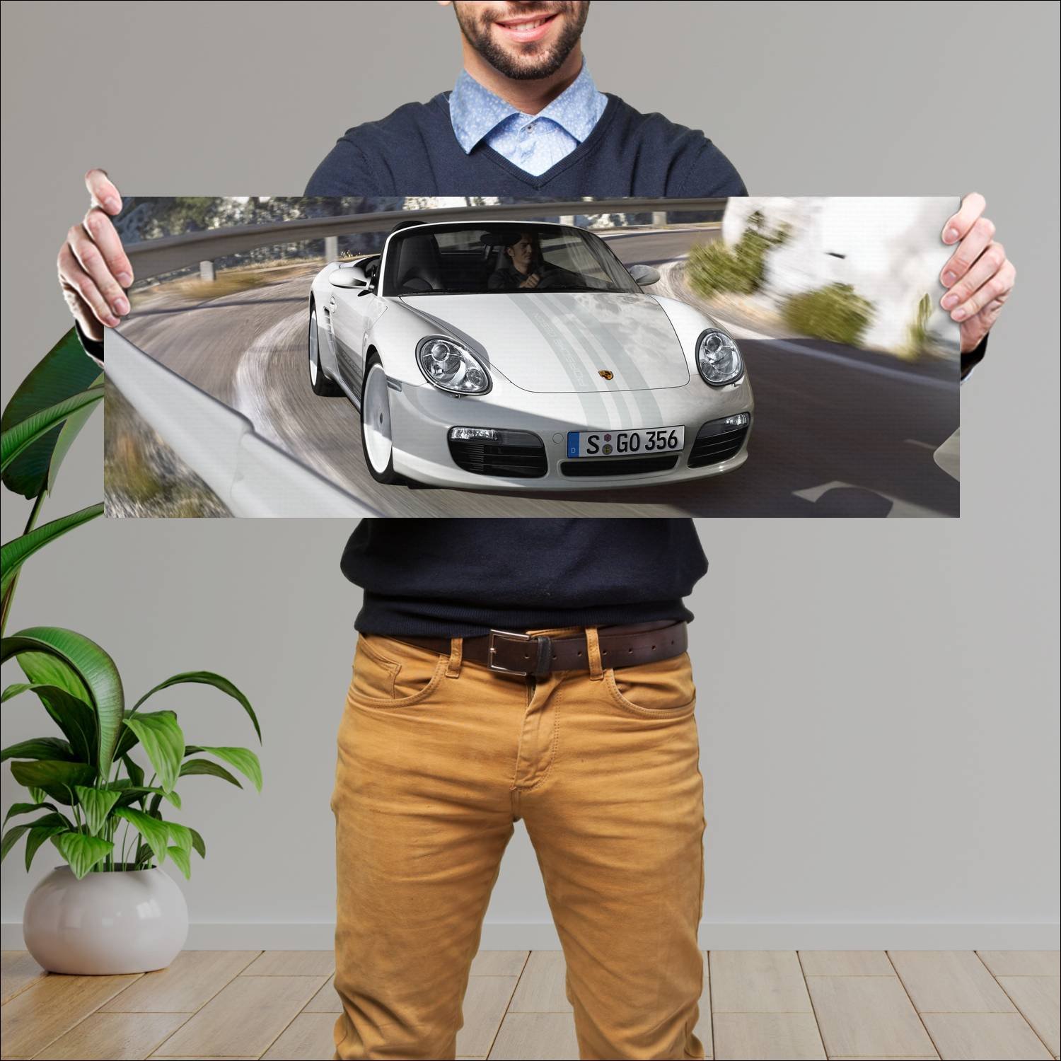 Cuadro grande 30x80cm 2008 porsche boxster s porsc 534 Porsche
