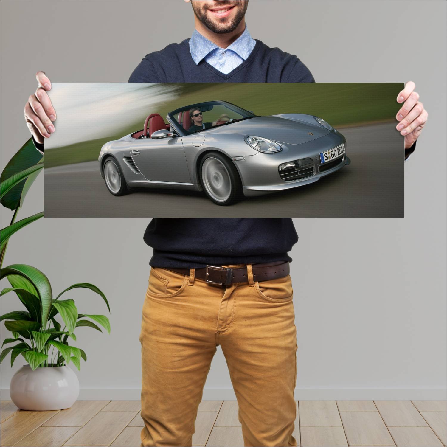 Cuadro grande 30x80cm 2008 porsche boxster s rs 60 535 Porsche