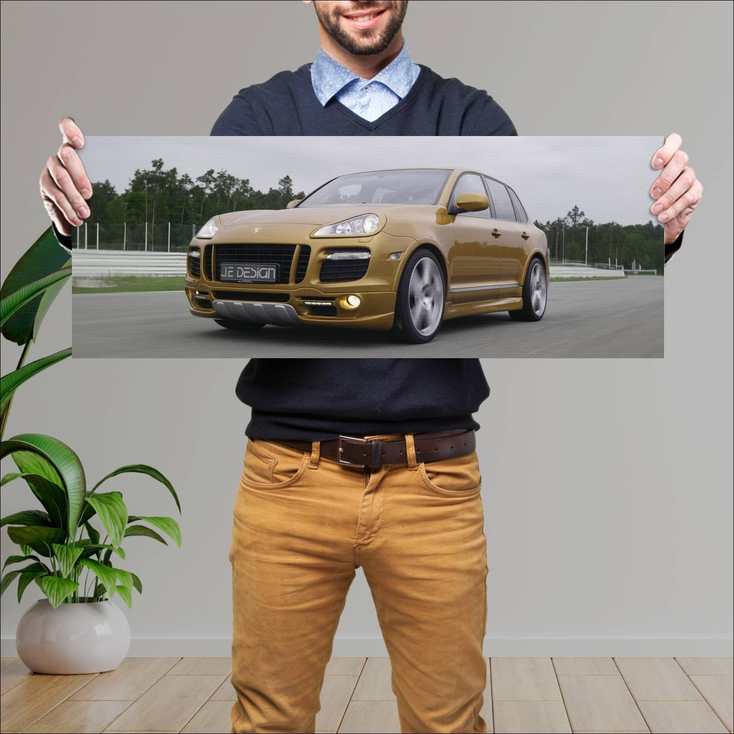 Cuadro grande 30x80cm 2008 porsche cayenne gts by 538 Porsche