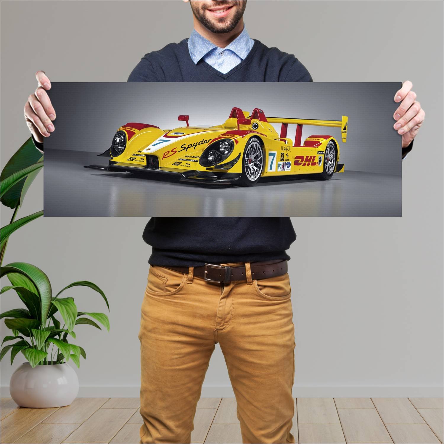 Cuadro grande 30x80cm 2008 porsche rs spyder auto 543 Porsche