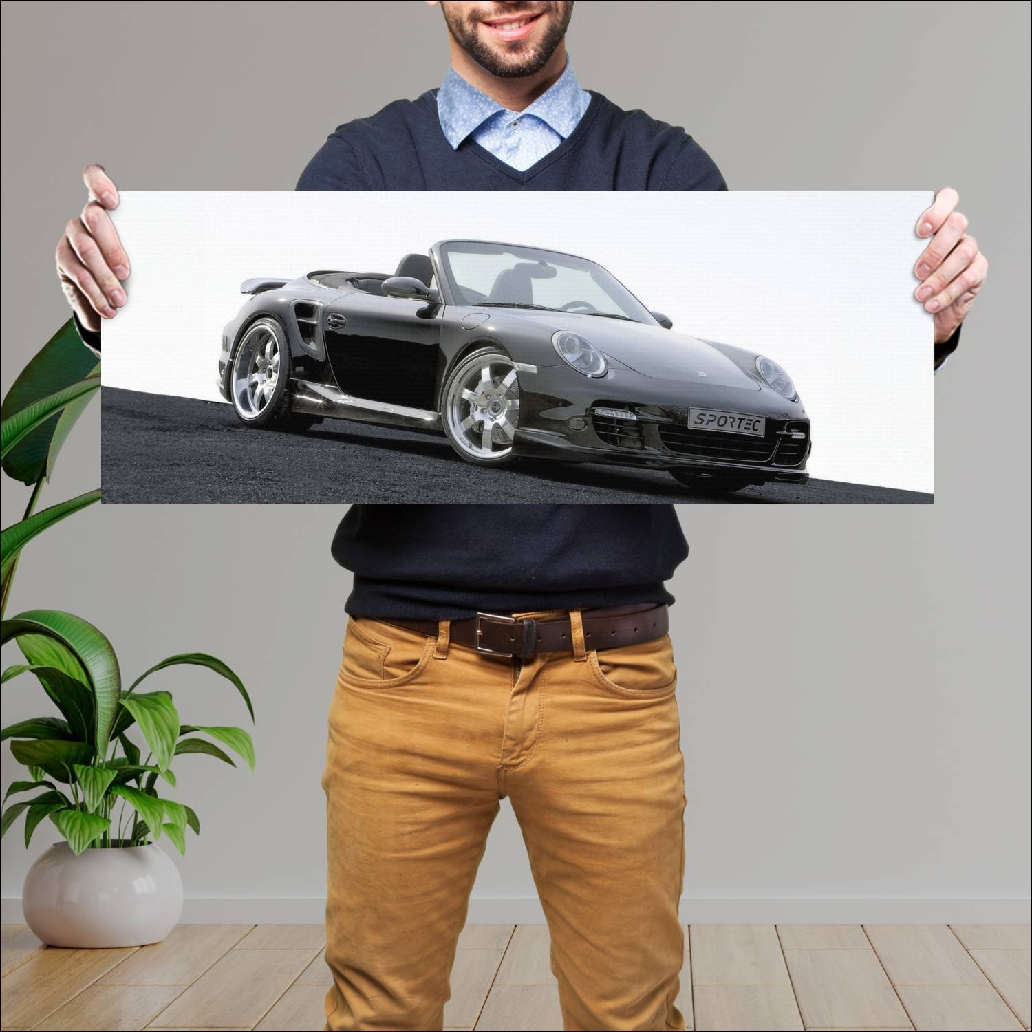 Cuadro grande 30x80cm 2008 sportec sp 600 based on 545 Porsche