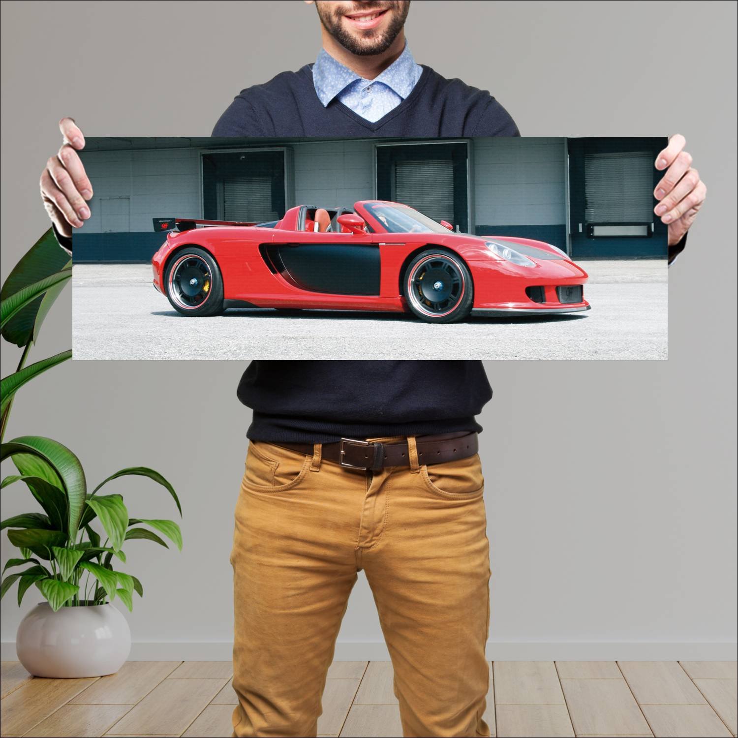 Cuadro grande 30x80cm 2009 9ff gt t900 auto 551 Porsche