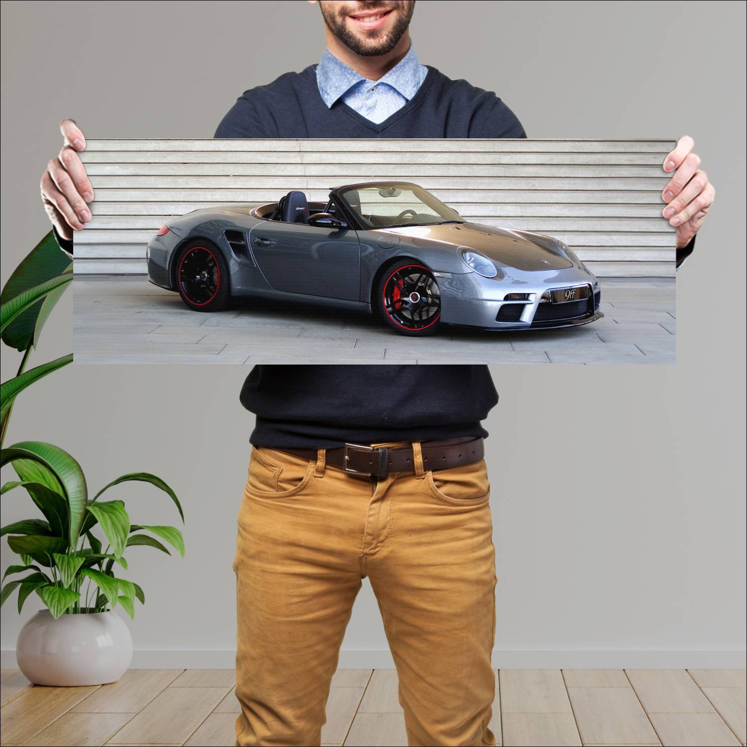 Cuadro grande 30x80cm 2009 9ff speed9 auto 553 Porsche