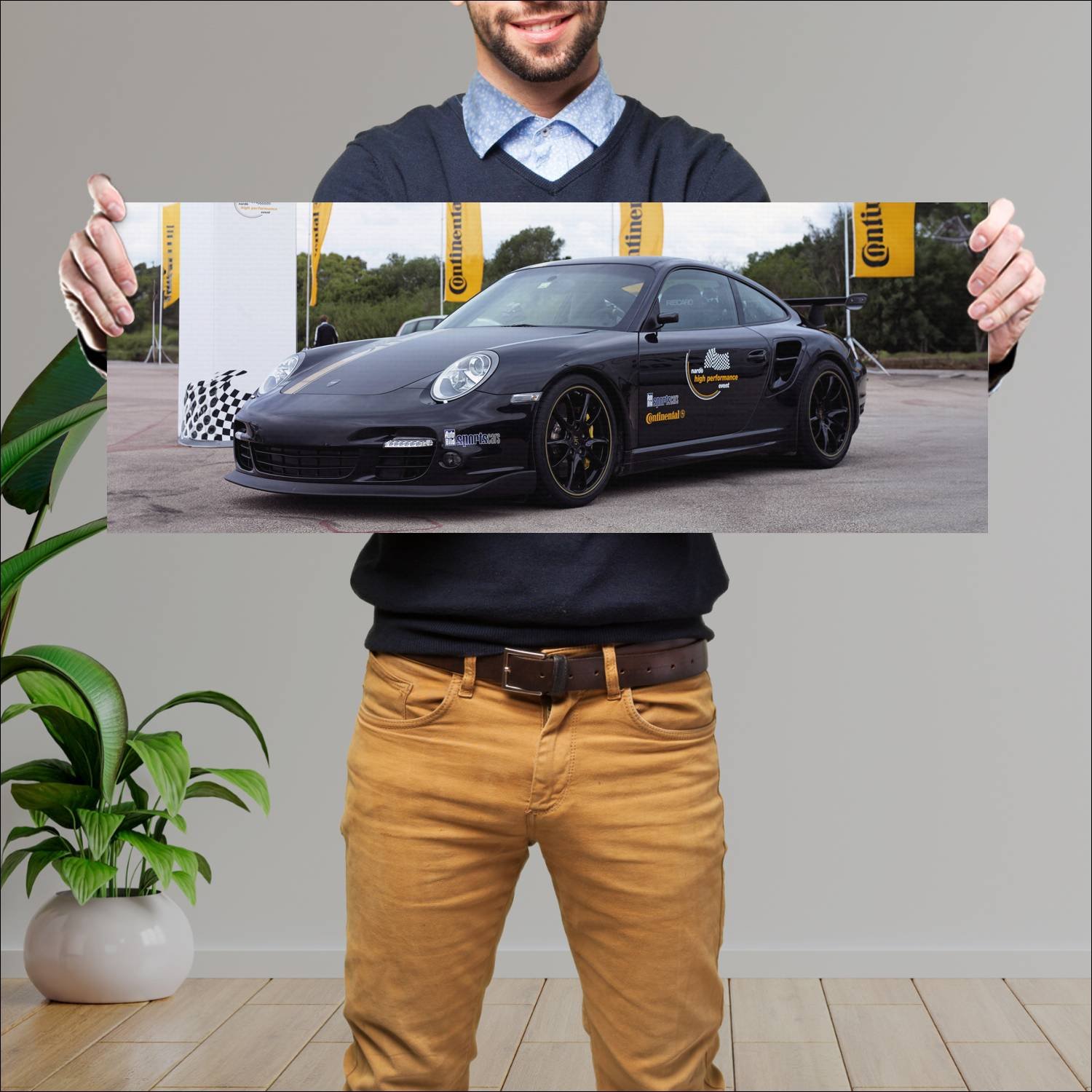 Cuadro grande 30x80cm 2009 9ff tr 1000 auto 554 Porsche
