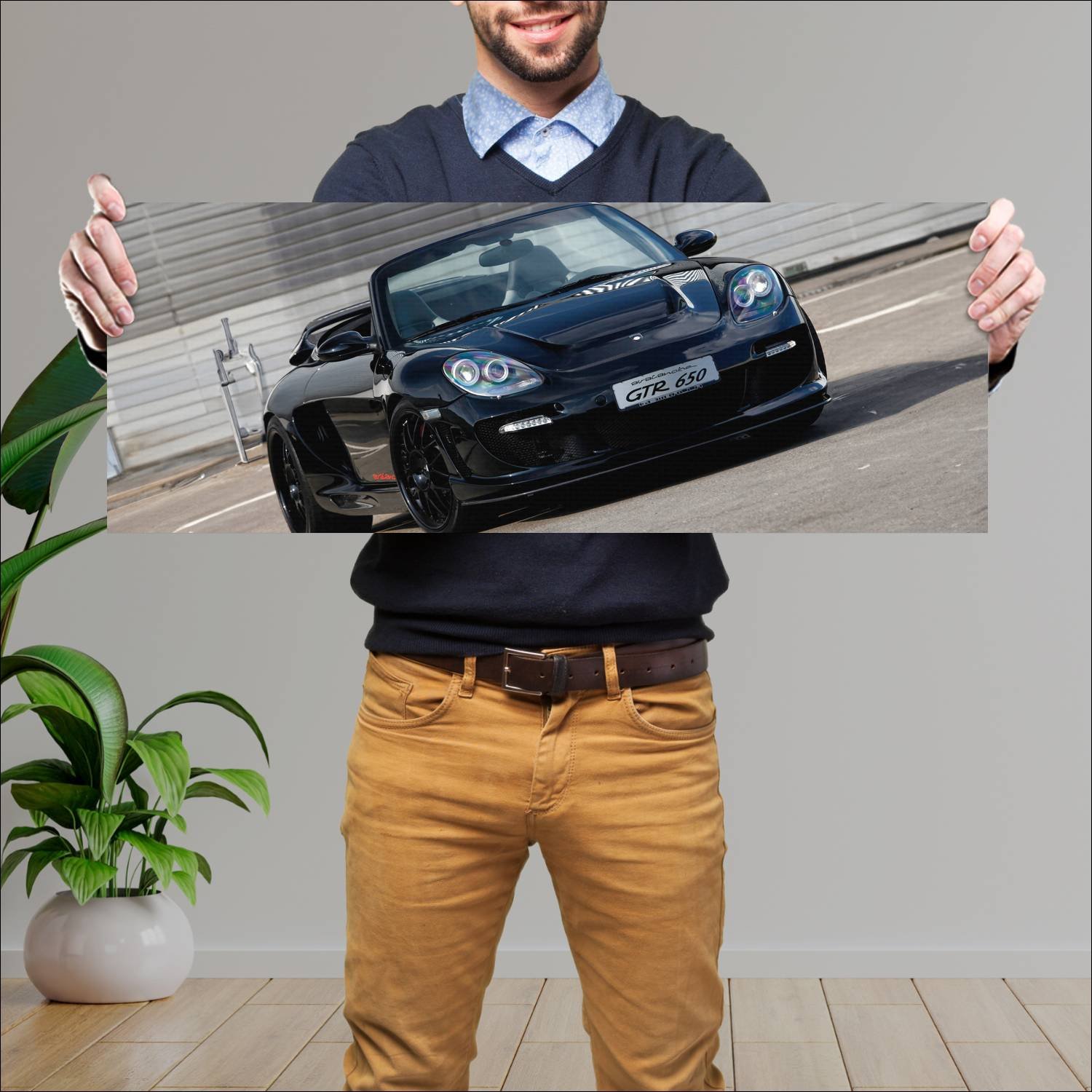 Cuadro grande 30x80cm 2009 gemballa avalanche gtr 557 Porsche