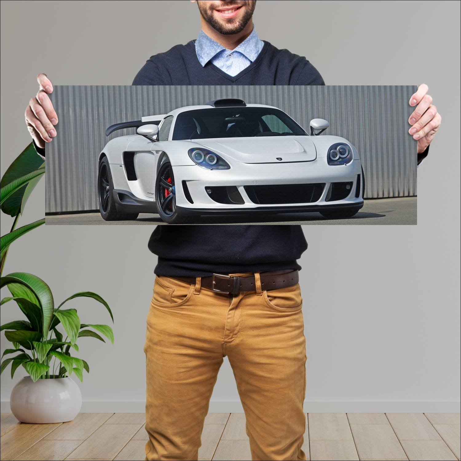 Cuadro grande 30x80cm 2009 gemballa mirage gt carb 559 Porsche