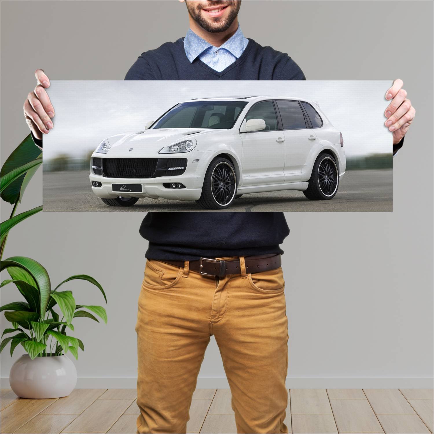 Cuadro grande 30x80cm 2009 lumma clr 550 r auto 565 Porsche