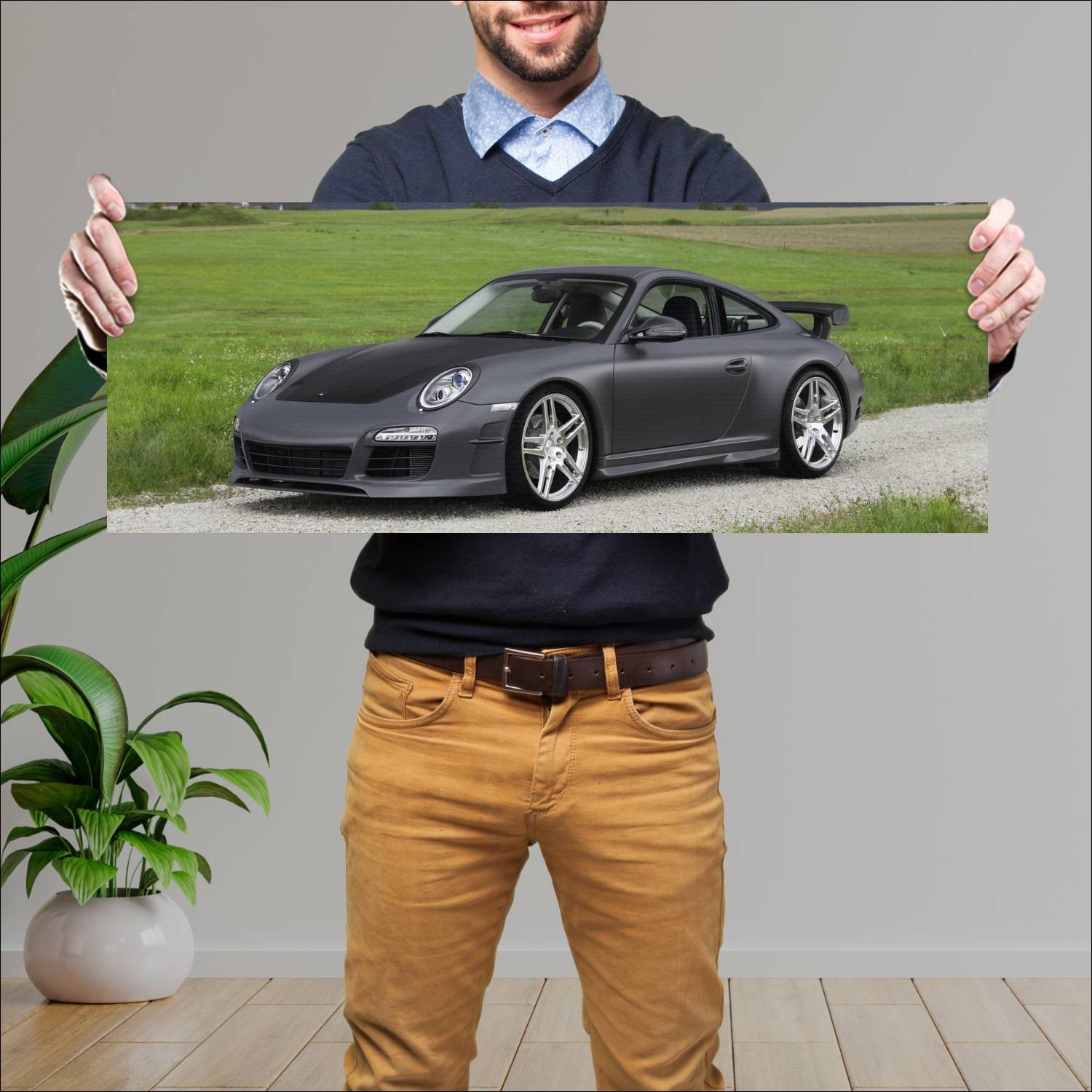 Cuadro grande 30x80cm 2009 porsche 911 carrera by 569 Porsche