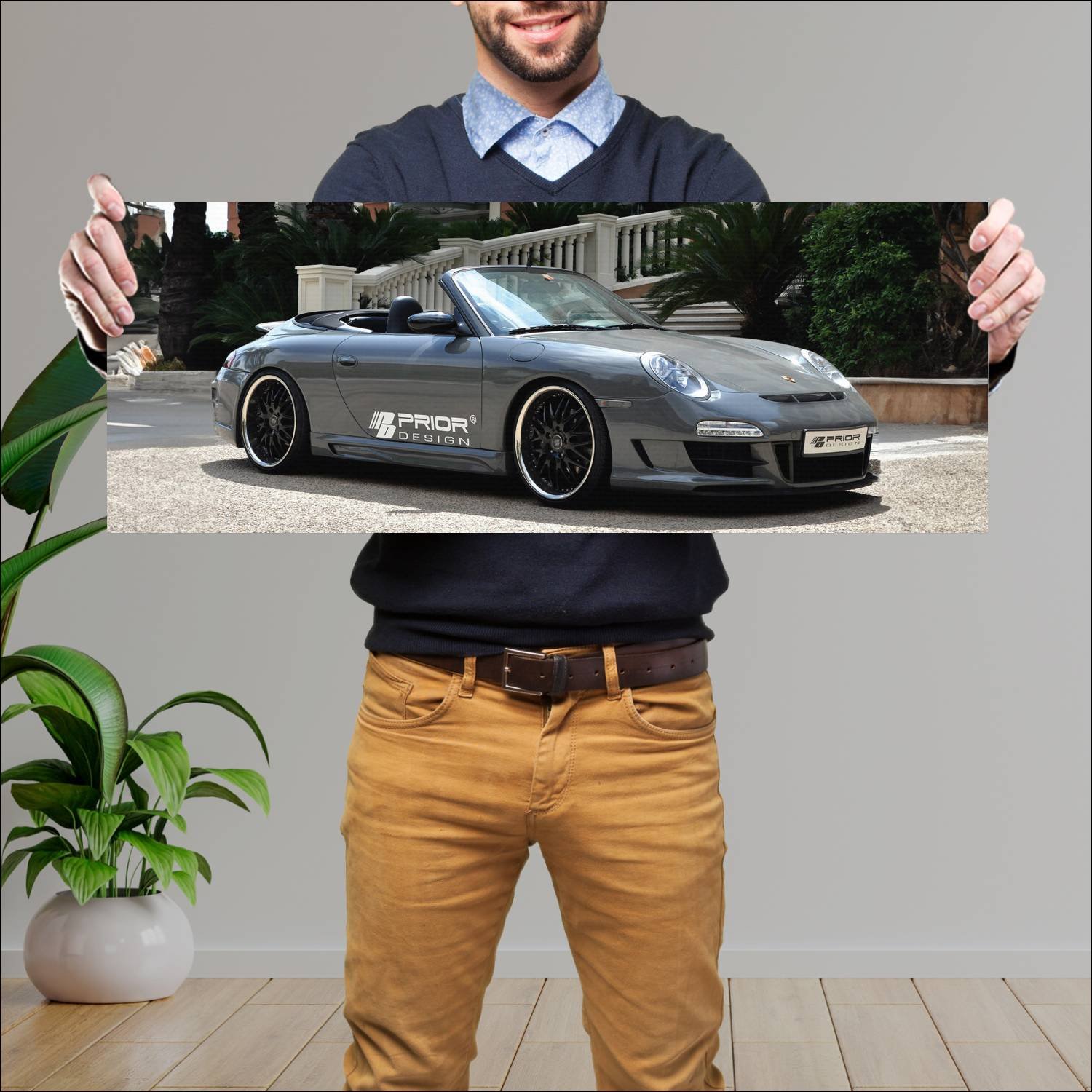 Cuadro grande 30x80cm 2009 porsche 911 carrera cab 570 Porsche