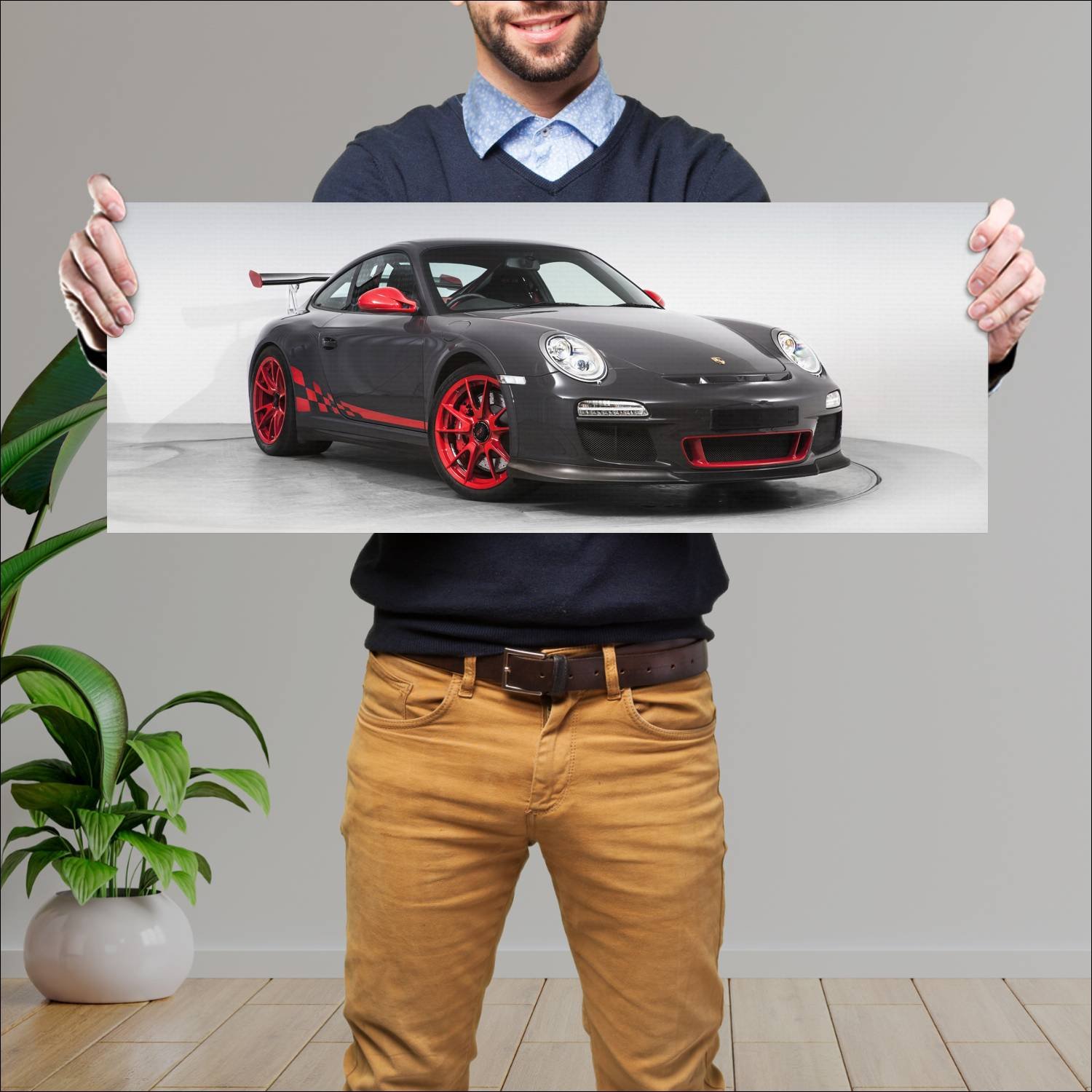Cuadro grande 30x80cm 2009 porsche 911 gt3 rs uk 4 578 Porsche