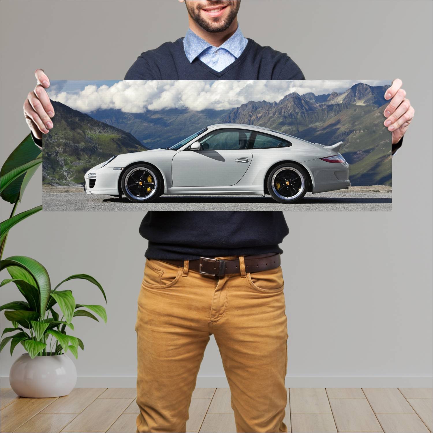 Cuadro grande 30x80cm 2009 porsche 911 sport class 581 Porsche