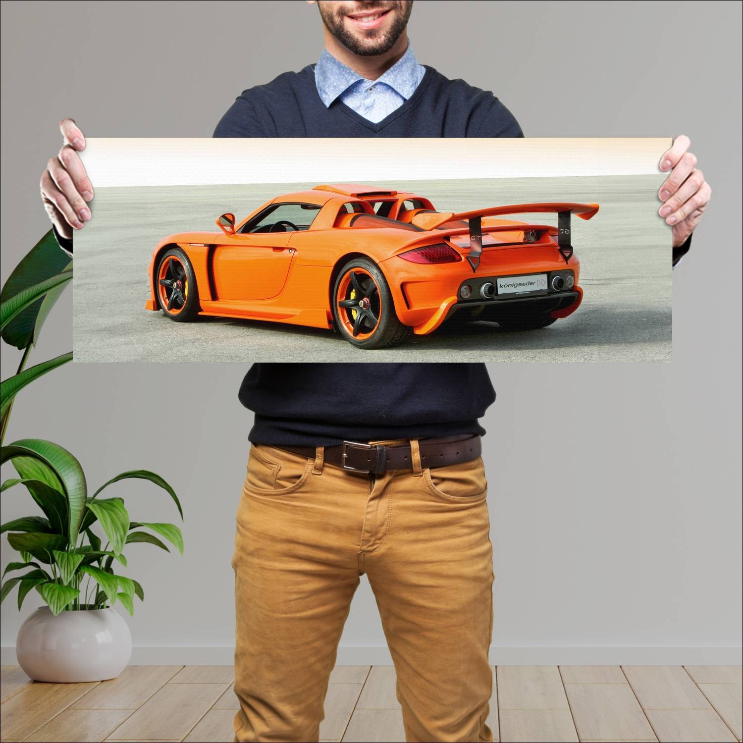 Cuadro grande 30x80cm 2009 porsche carrera gt by k 592 Porsche